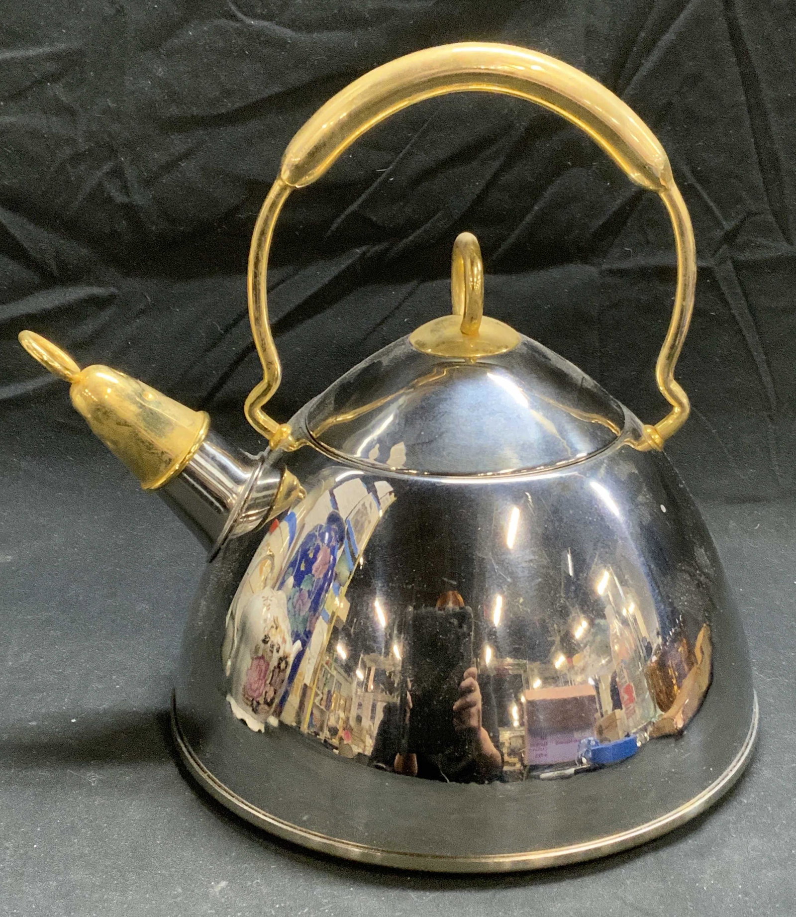 COPCO Stainless Steel & Brass Tea Kettle (1 of 7)