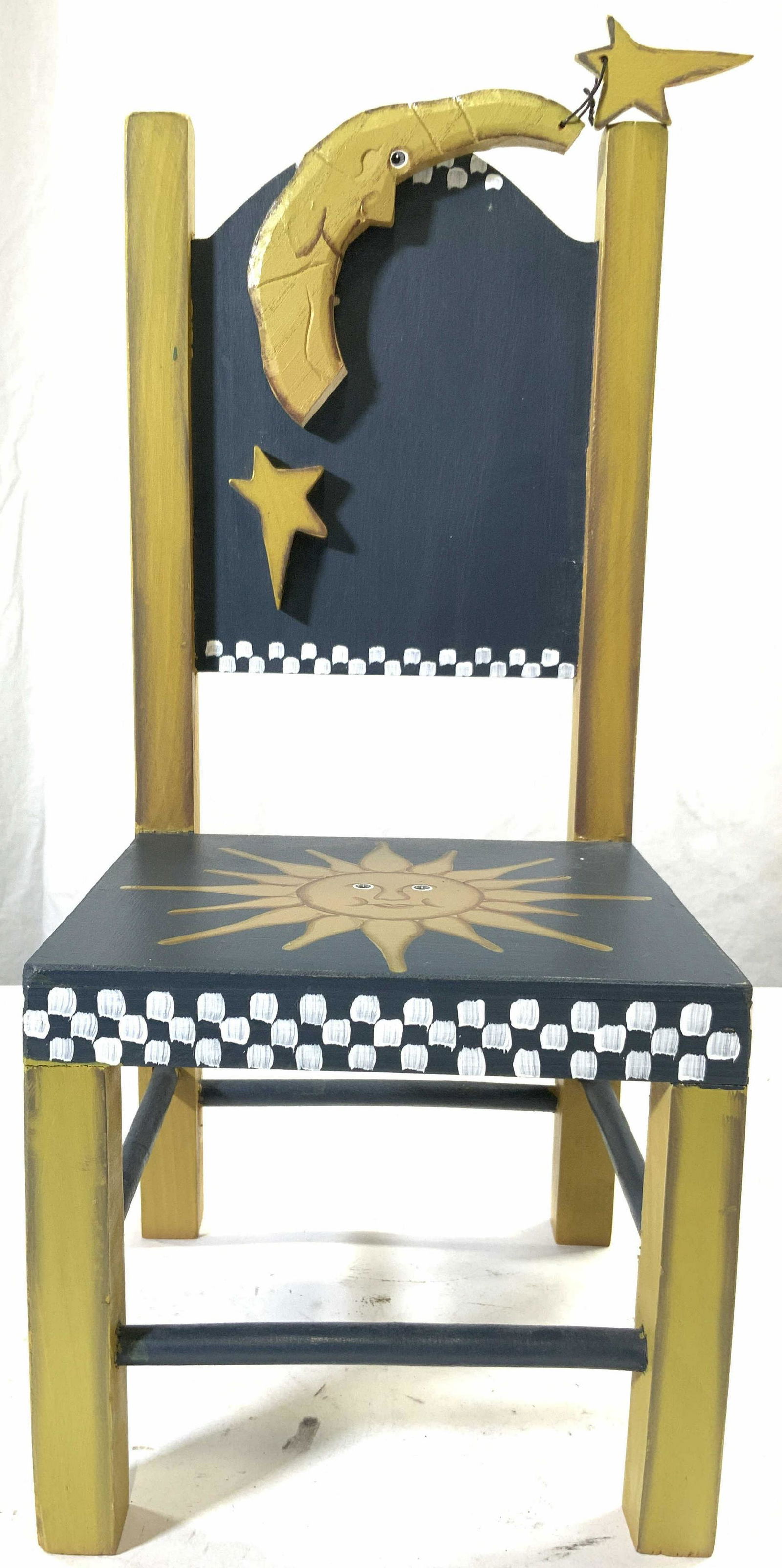 Vintage Handcrafted Wooden Doll Chair (1 of 9)