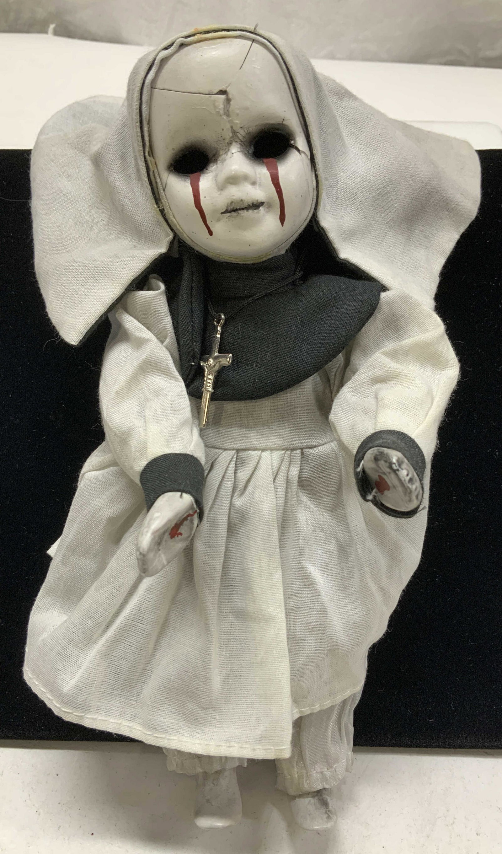 Hand Made Ceramic Nun Horror Art Doll (1 of 6)