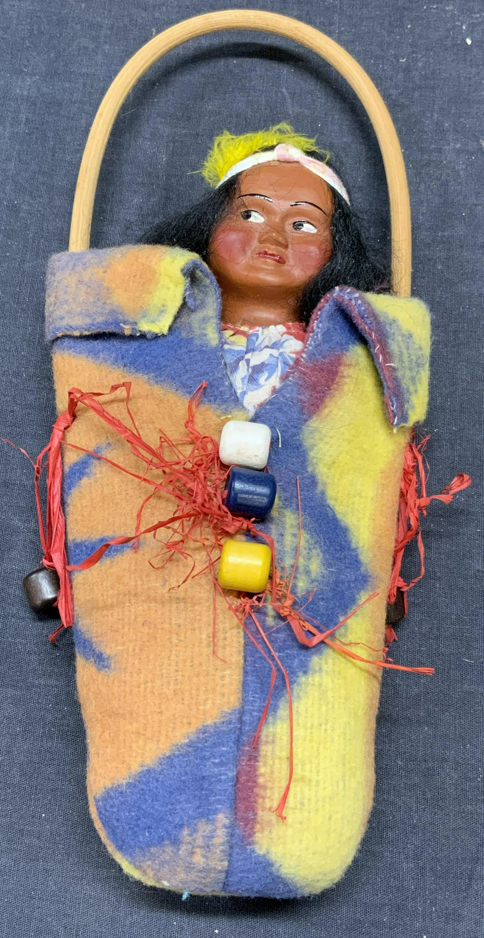 Hand Made Native American Child Basket Doll (1 of 6)