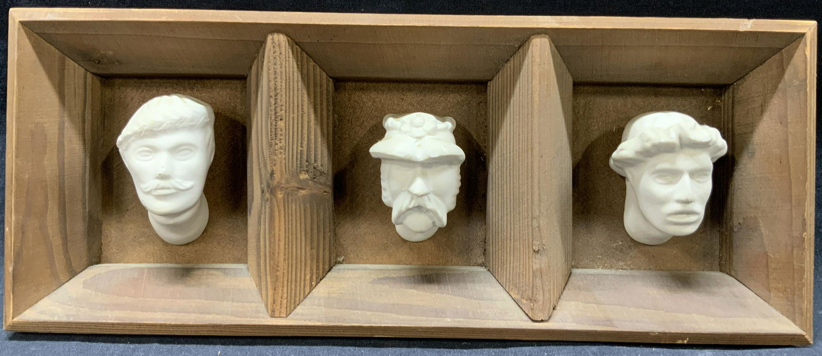 WAWEL Framed Plaster Heads, Poland (1 of 9)