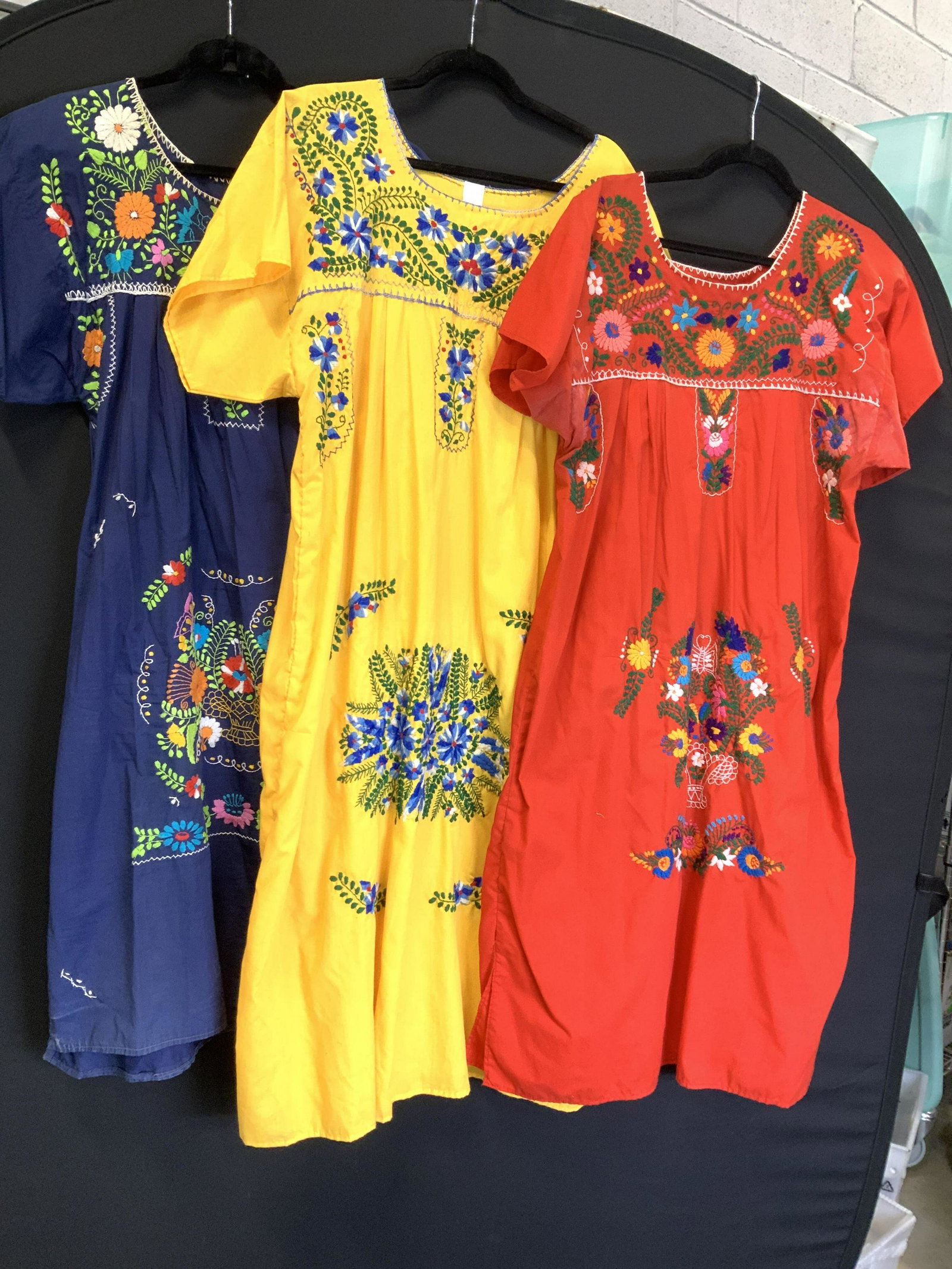 Embroidered Cotton Mexican Folk Dresses, 3 (1 of 9)