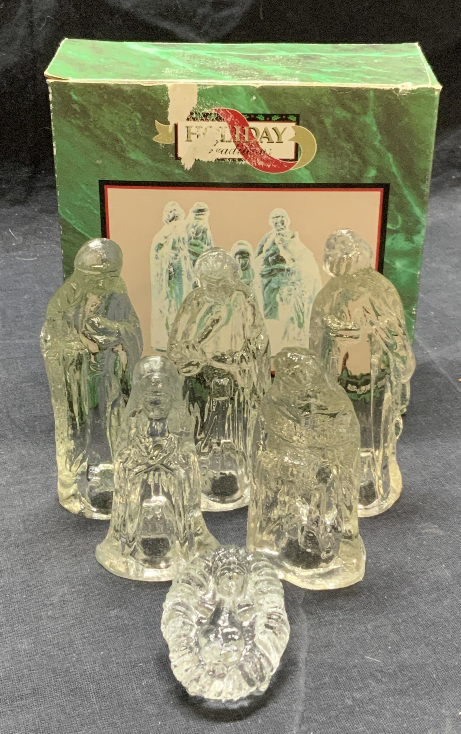 6 Piece Holiday Tradition Glass Nativity Set (1 of 6)