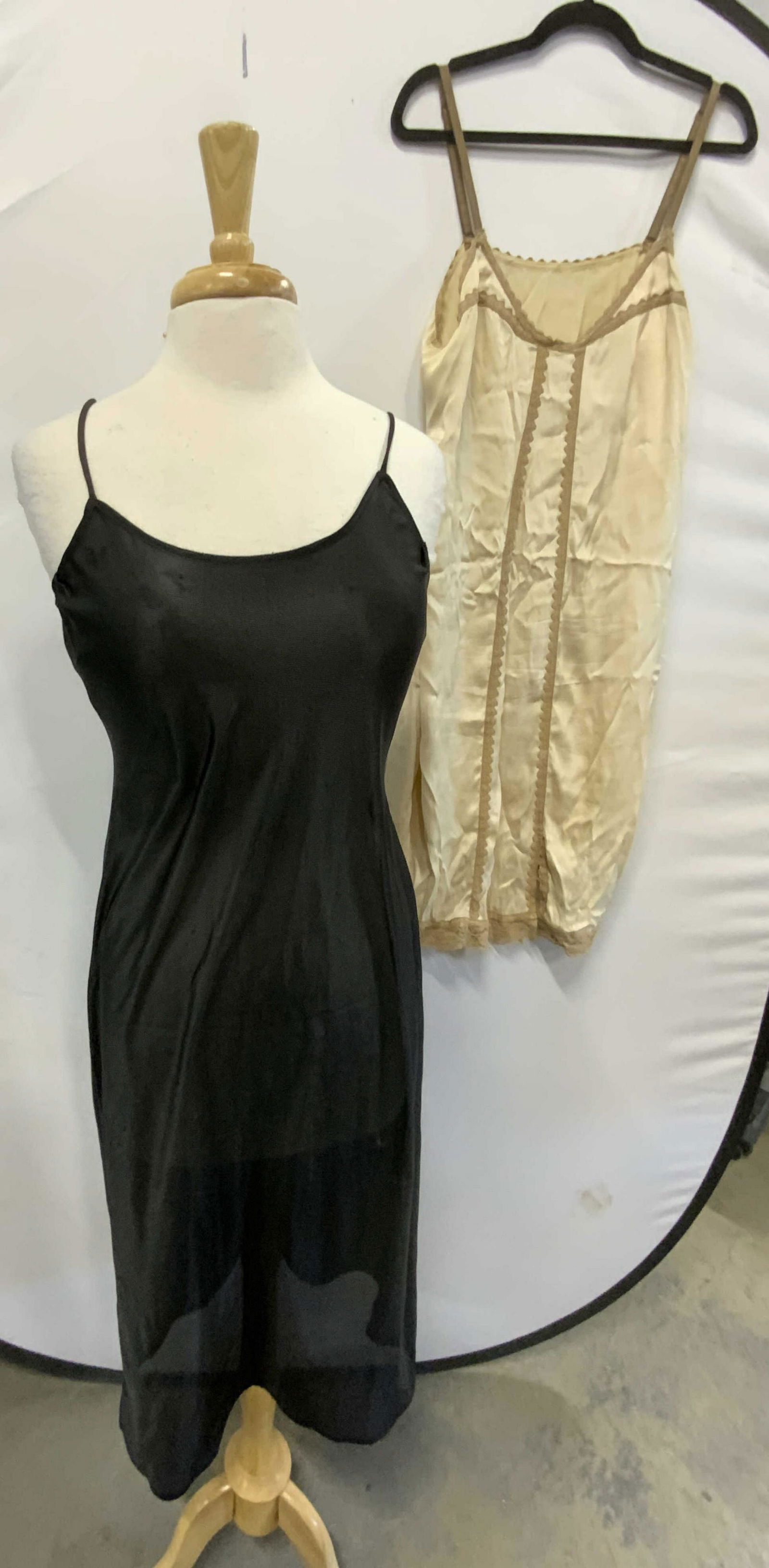Lot 2 Beige & Black Slip Dresses (1 of 7)