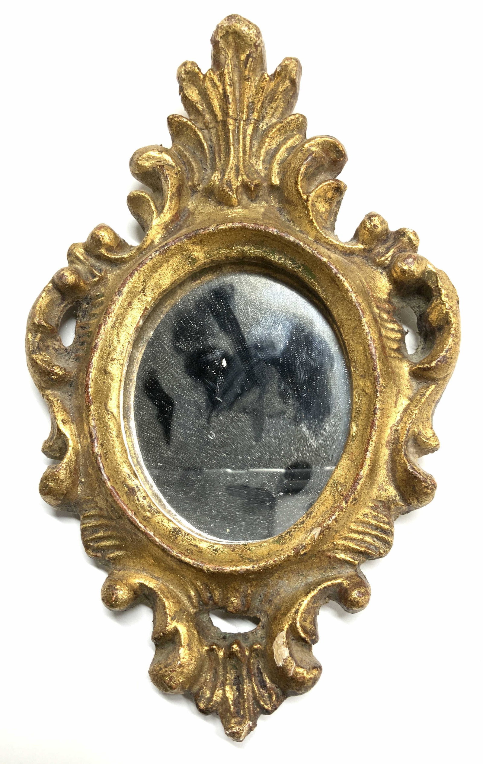 Antique Gilt Wood Miniature Accent Mirror (1 of 6)