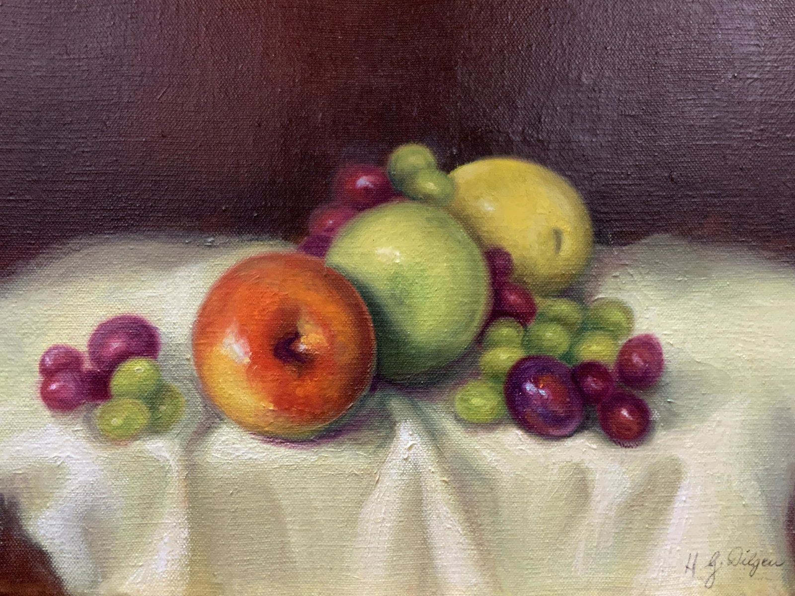 Signed H.G.Dilgen Still Life Oil Painting (1 of 8)