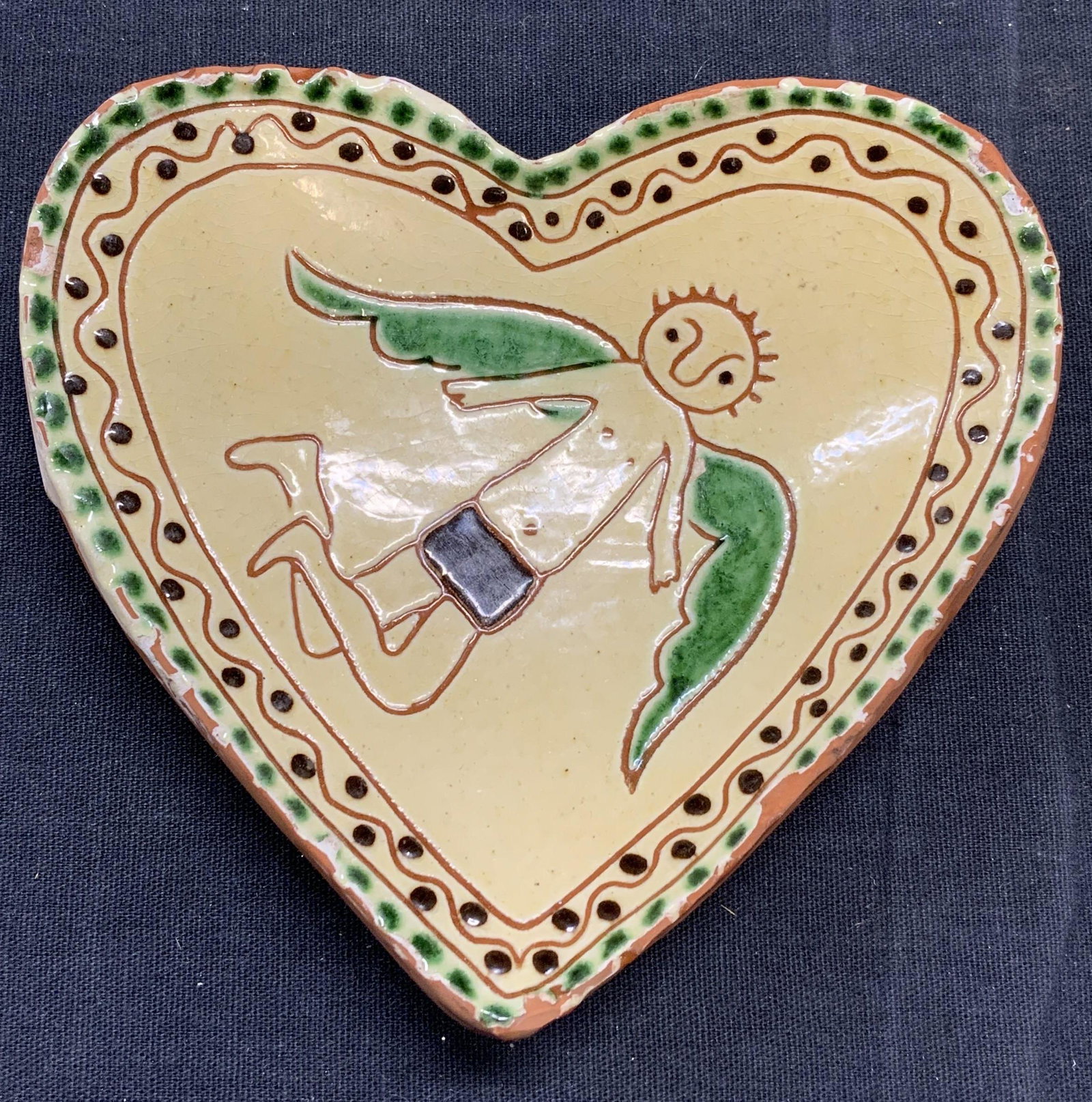 GREG SHOONER Redware Pottery Heart Dish USA (1 of 6)