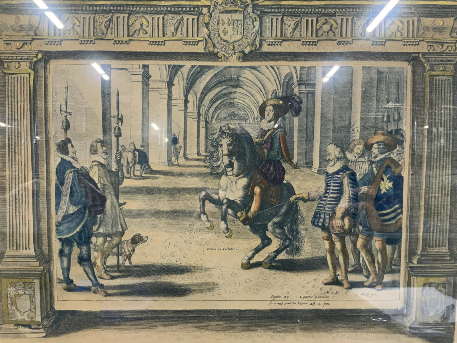 Colored French Style Framed Etching (1 of 12)