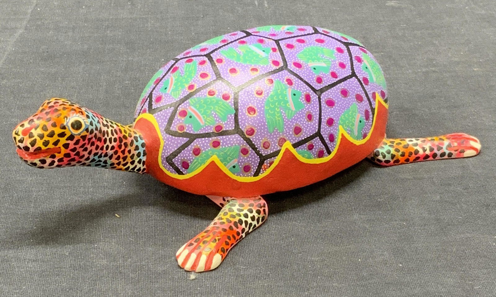 Signed ROMAN JIMENEZ OJEDA Folk Art Turtle Mexico (1 of 7)