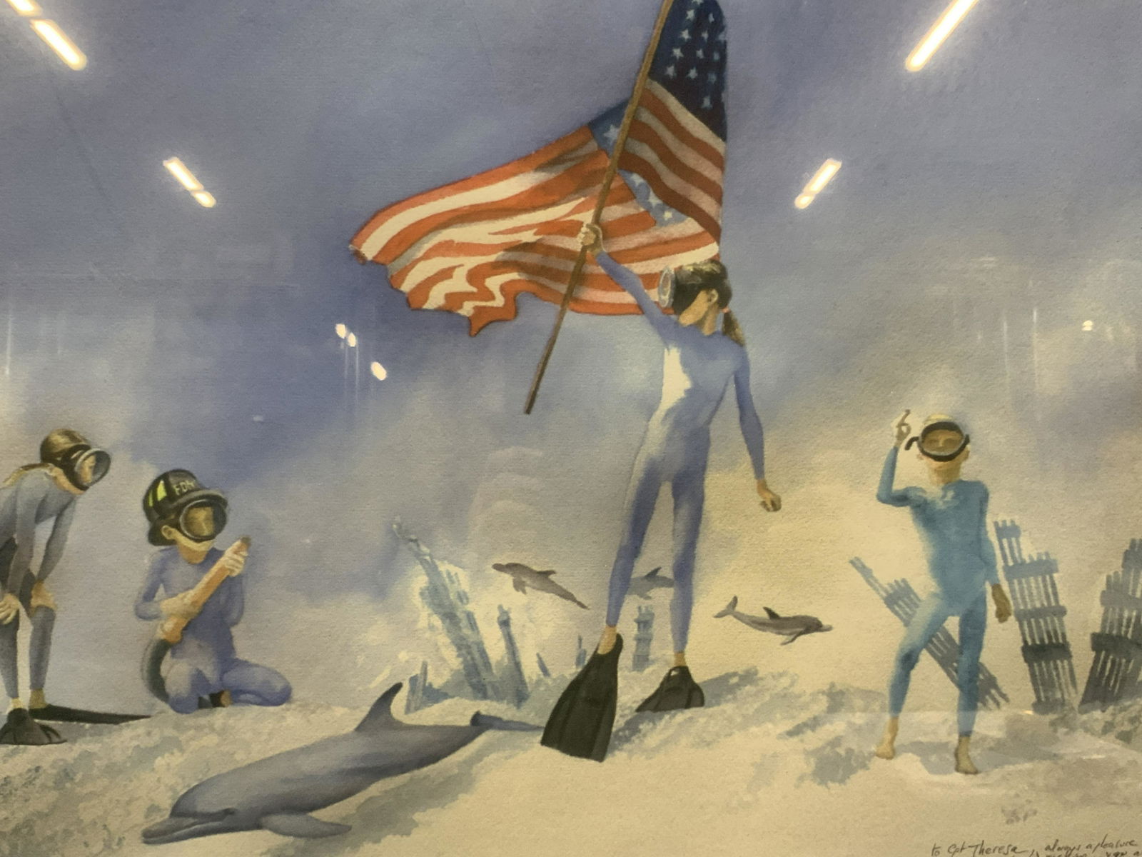 Signed Pascal Lecocq Underwater Flag Litho (1 of 8)