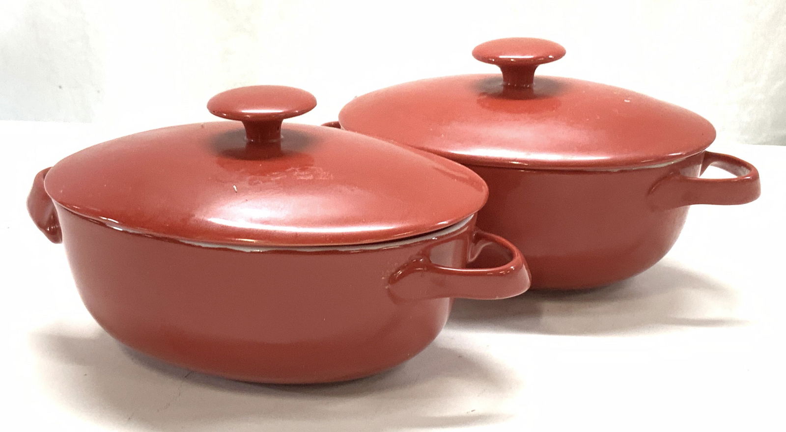 Pair Crate&Barrel Stoneware Souffle Dishes (1 of 6)