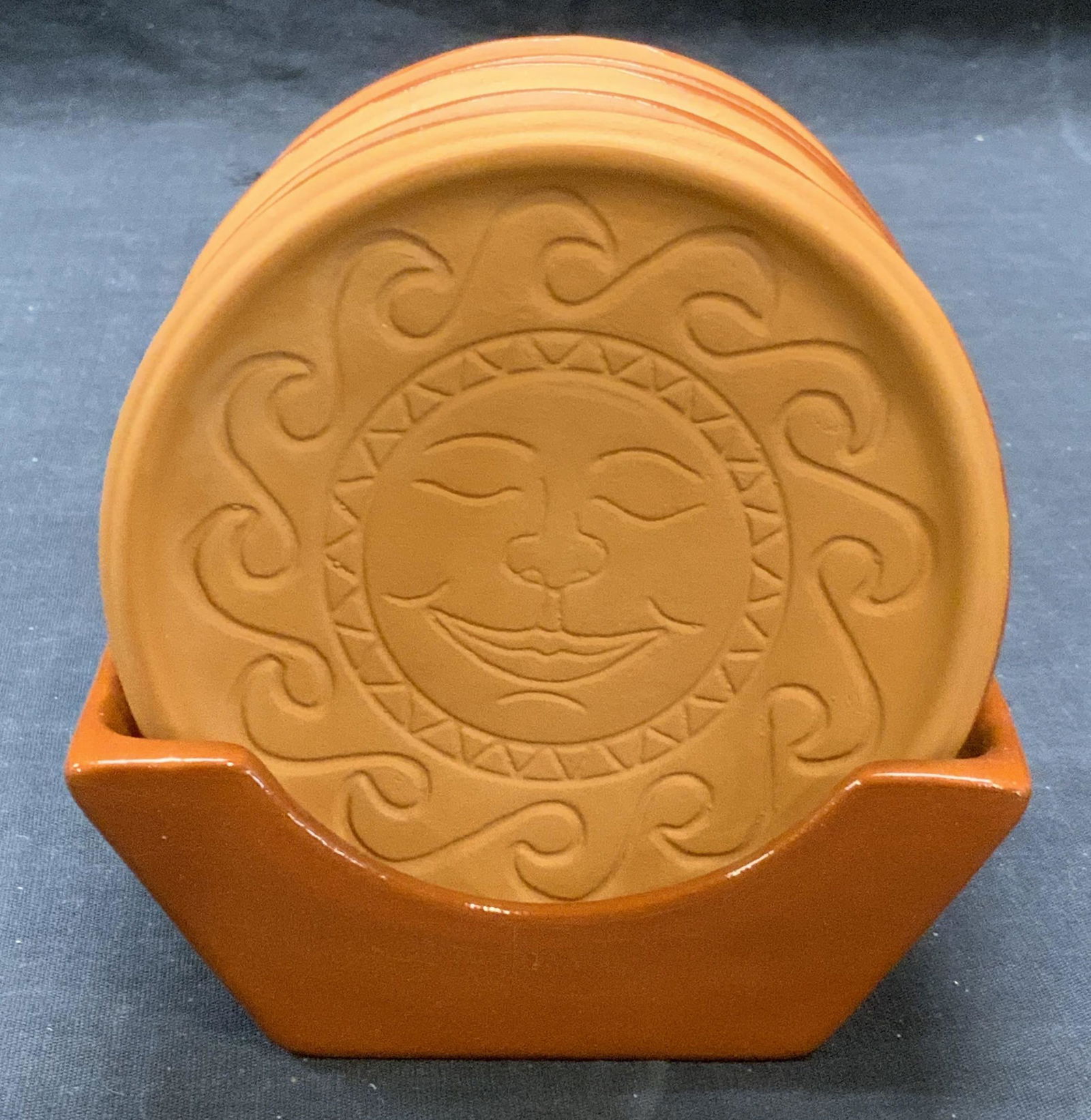 WIELAND WARE Terracotta Sun Coasters Set 6 (1 of 7)