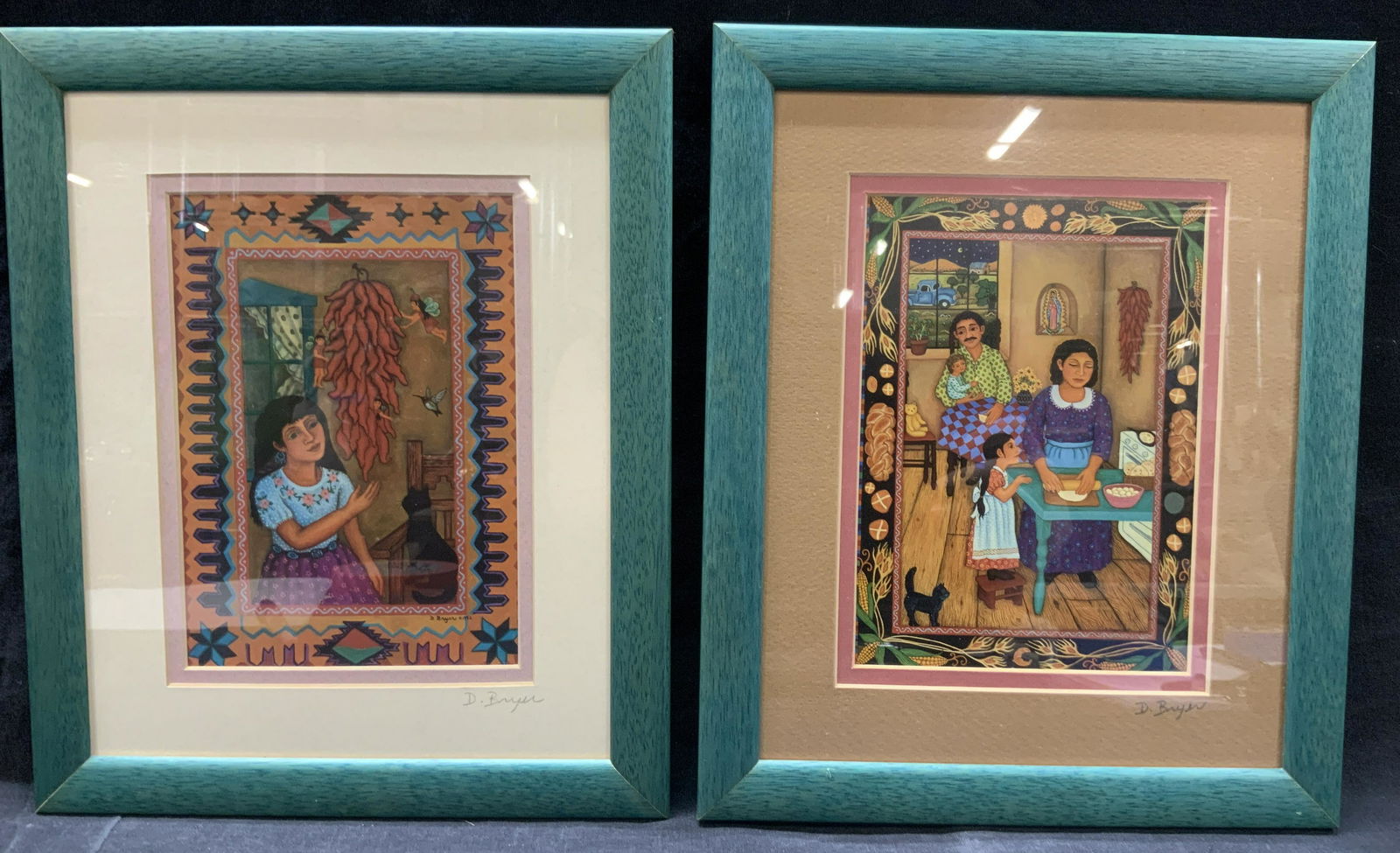 2 Diana Bryer Signed Framed Lithographs (1 of 11)