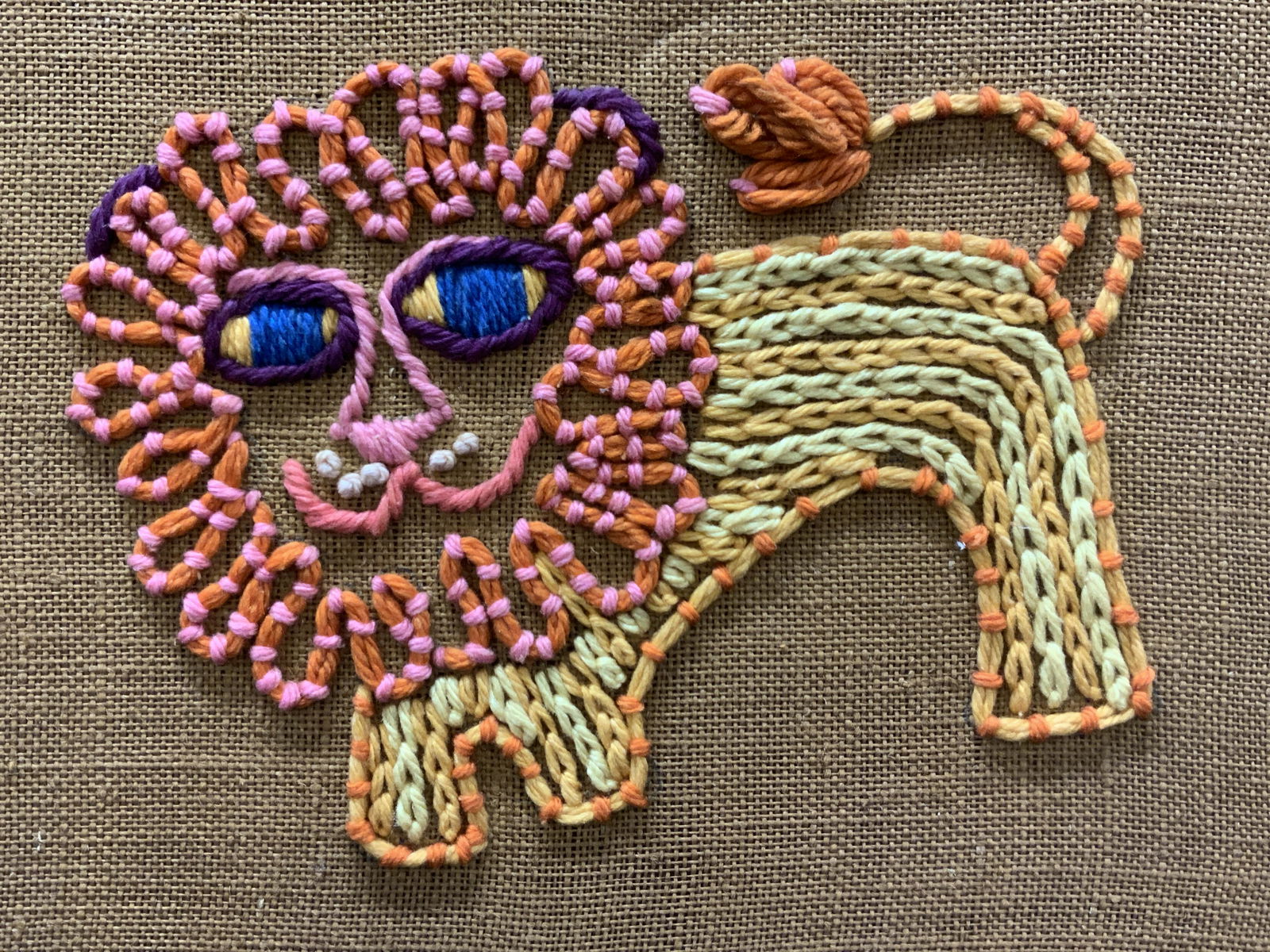Framed Lion Textile Art (1 of 9)