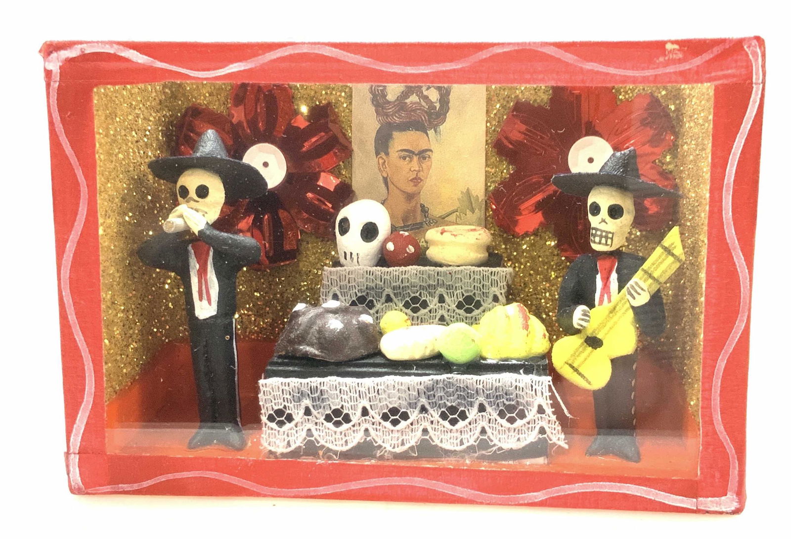 Hand Crafted Frida Kahlo Shadowbox Art, Mexico (1 of 7)