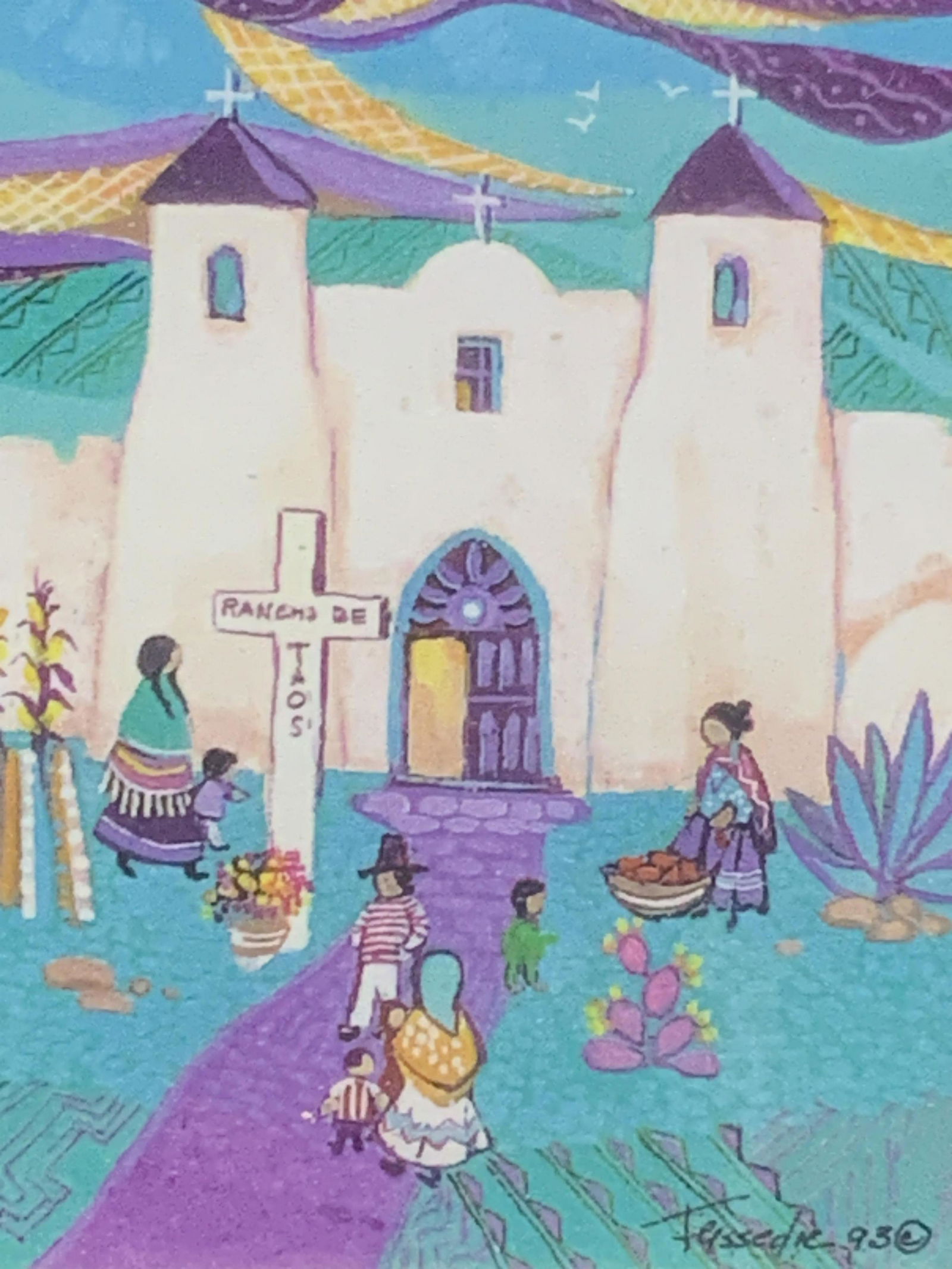 Cleo Teissedre Mexican Church Litho (1 of 8)