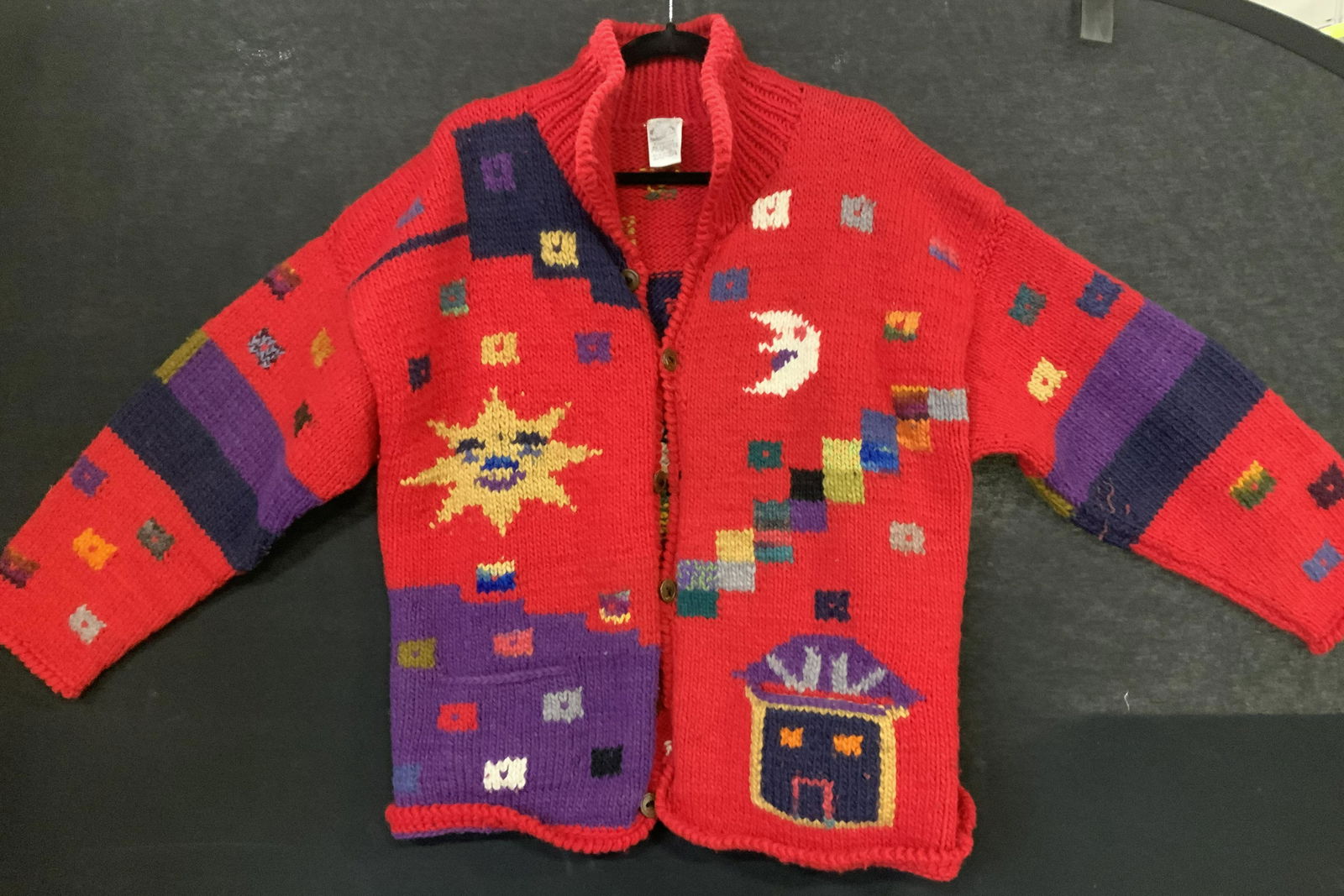 Hamtu Tamba Wool Button Down Cardigan (1 of 6)