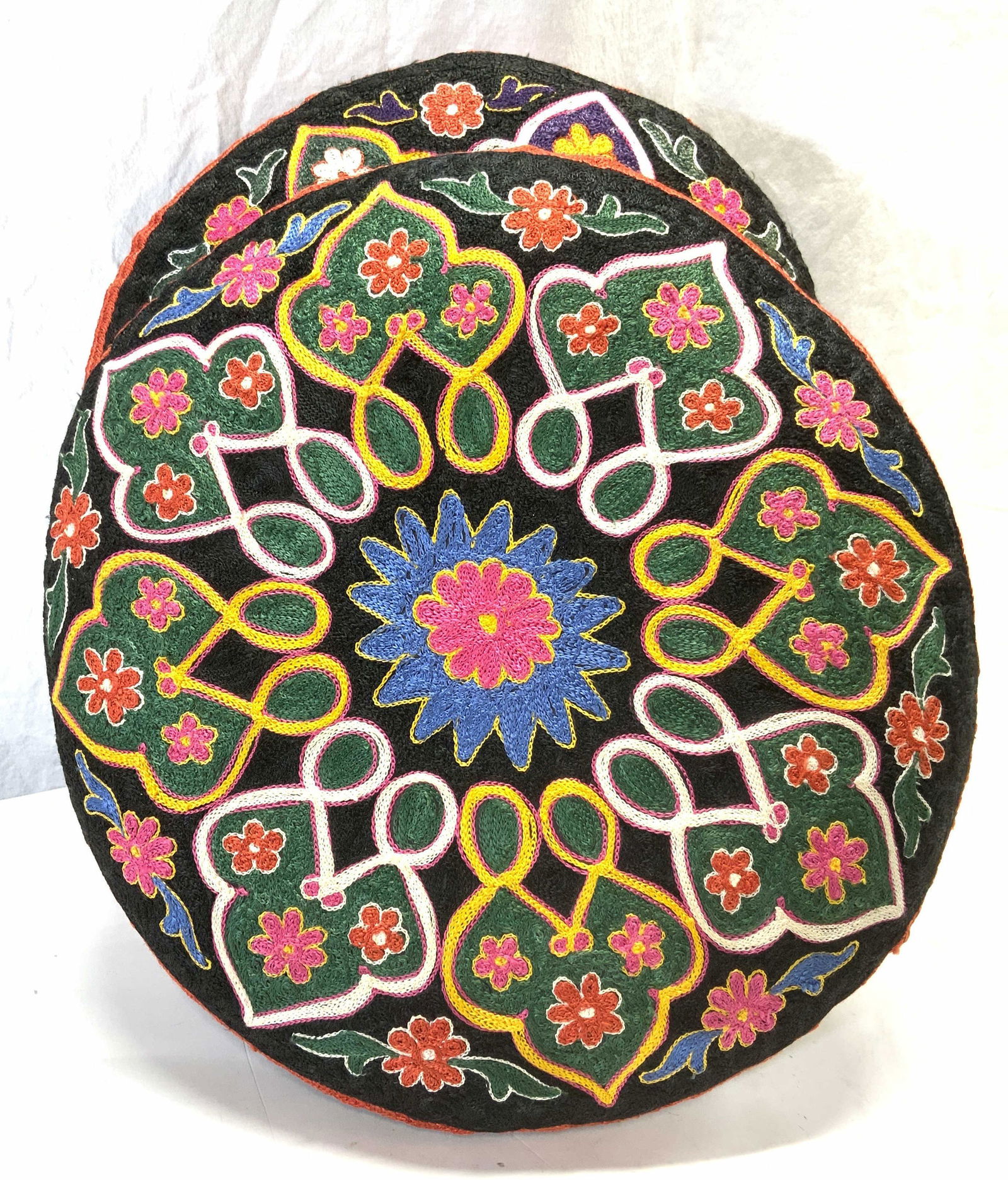 2 Russian Handcrafted Floral Embroidered Pillows (1 of 10)