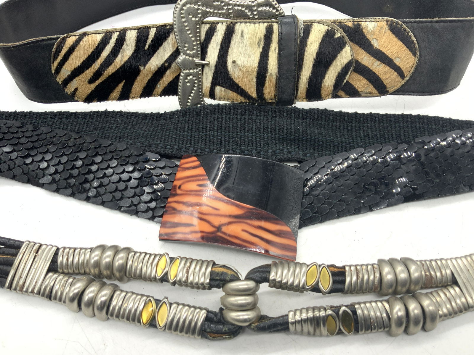 3 Vintage Print & Ornate Fashion Belts (1 of 11)