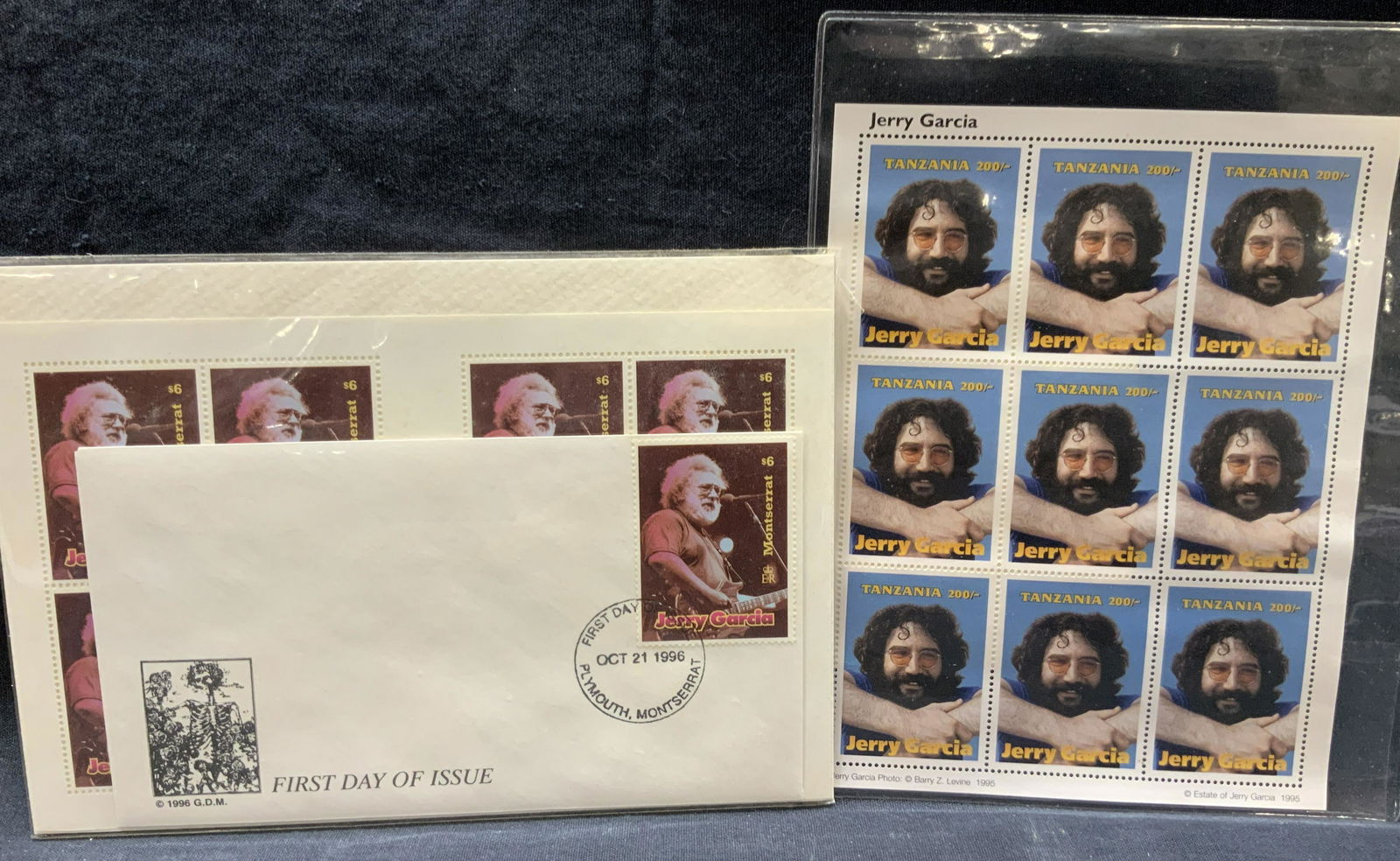 1995-6 Jerry Garcia Stamp Sheets (1 of 10)