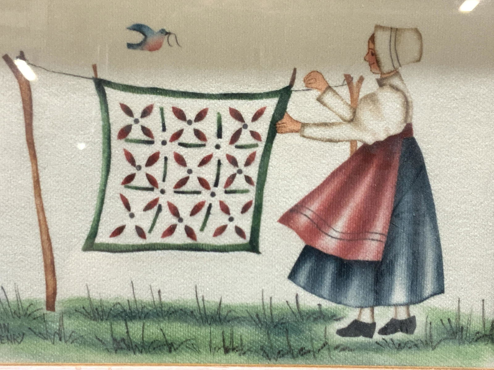 Framed Babushka Textile Art (1 of 7)