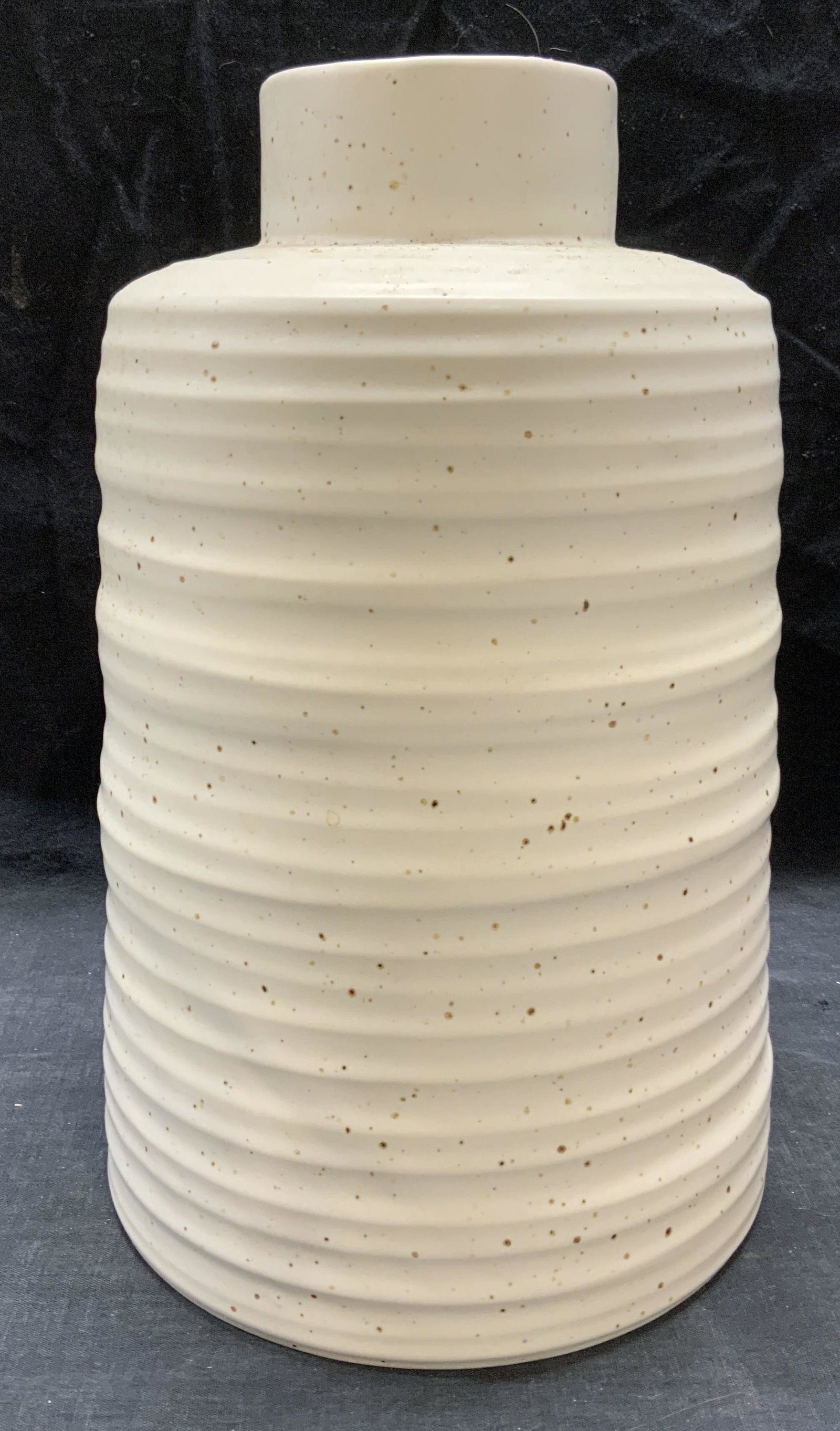 Crate & Barrel White Ceramic Vase, Portugal (1 of 6)