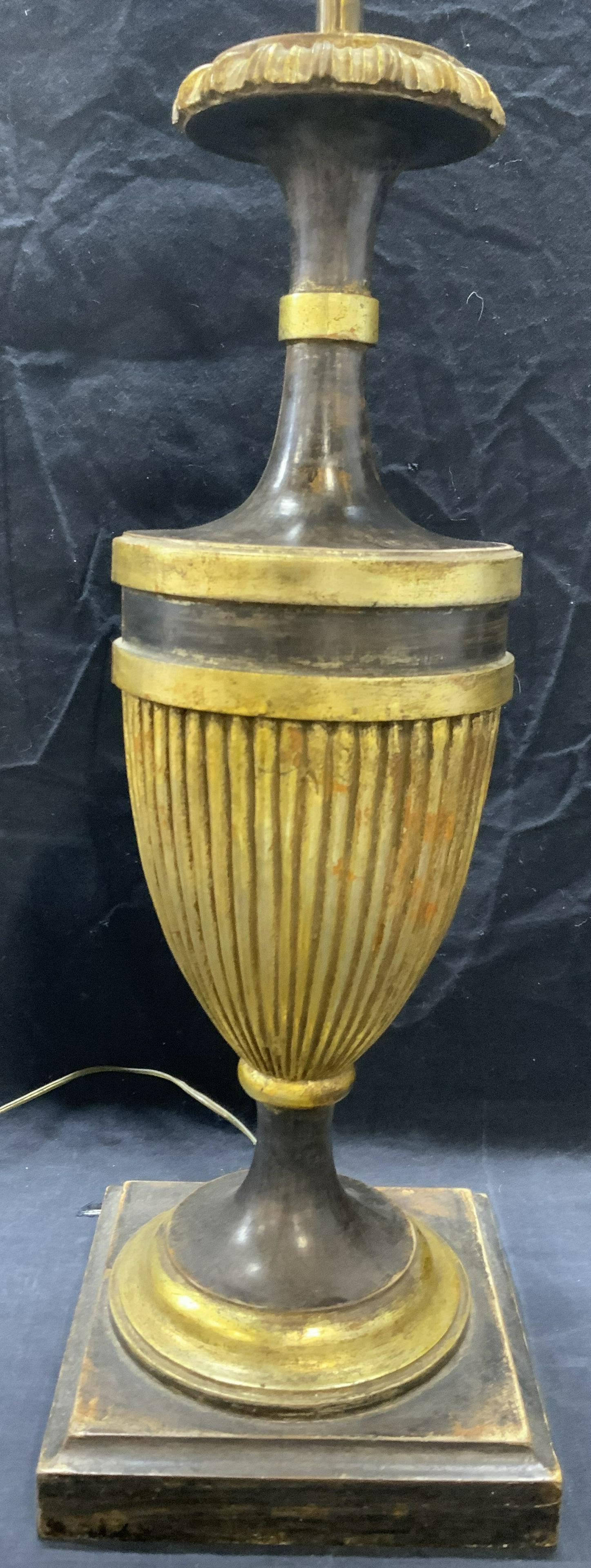 Vintage Carved Wood & Gold Leaf Table Lamp (1 of 9)