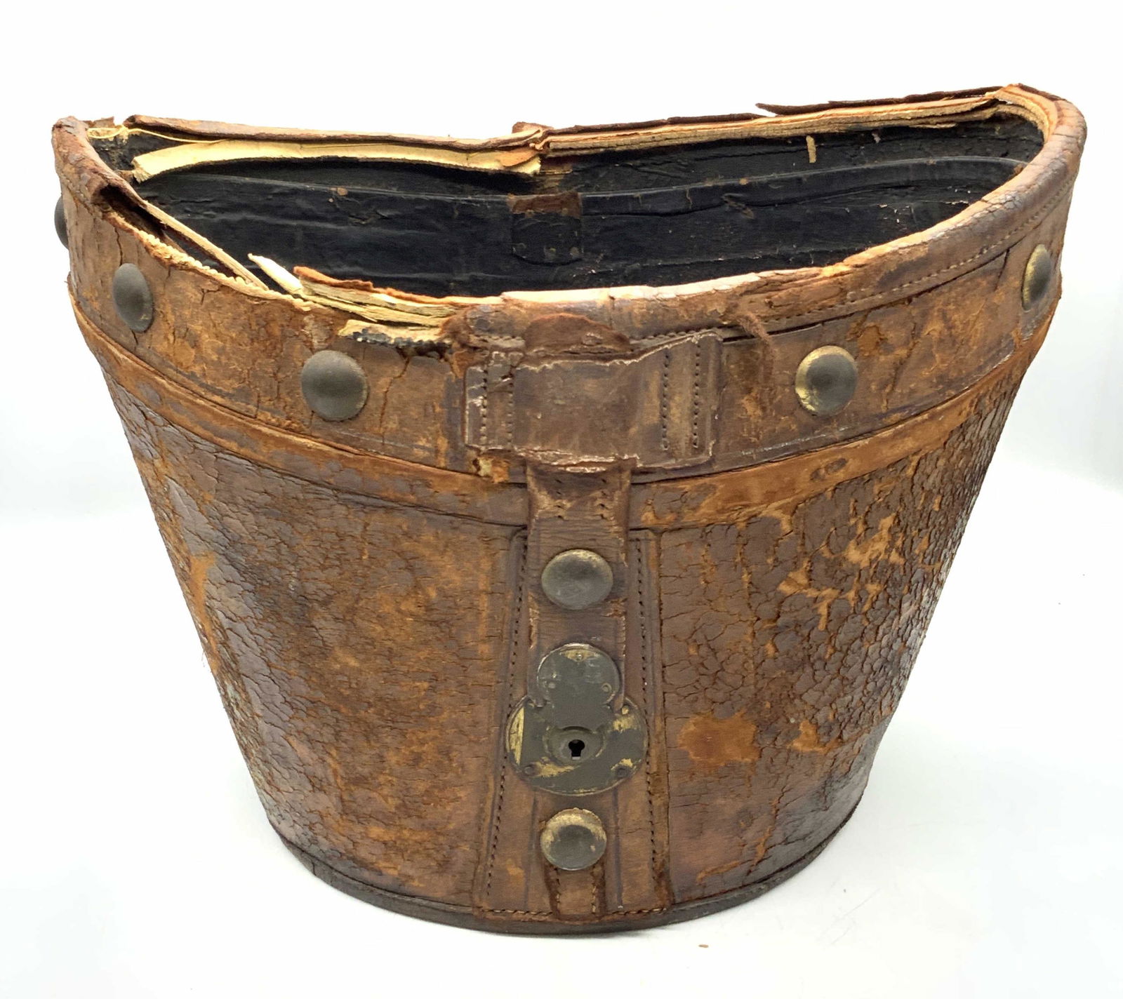 Antique Leather Hat Box (1 of 17)