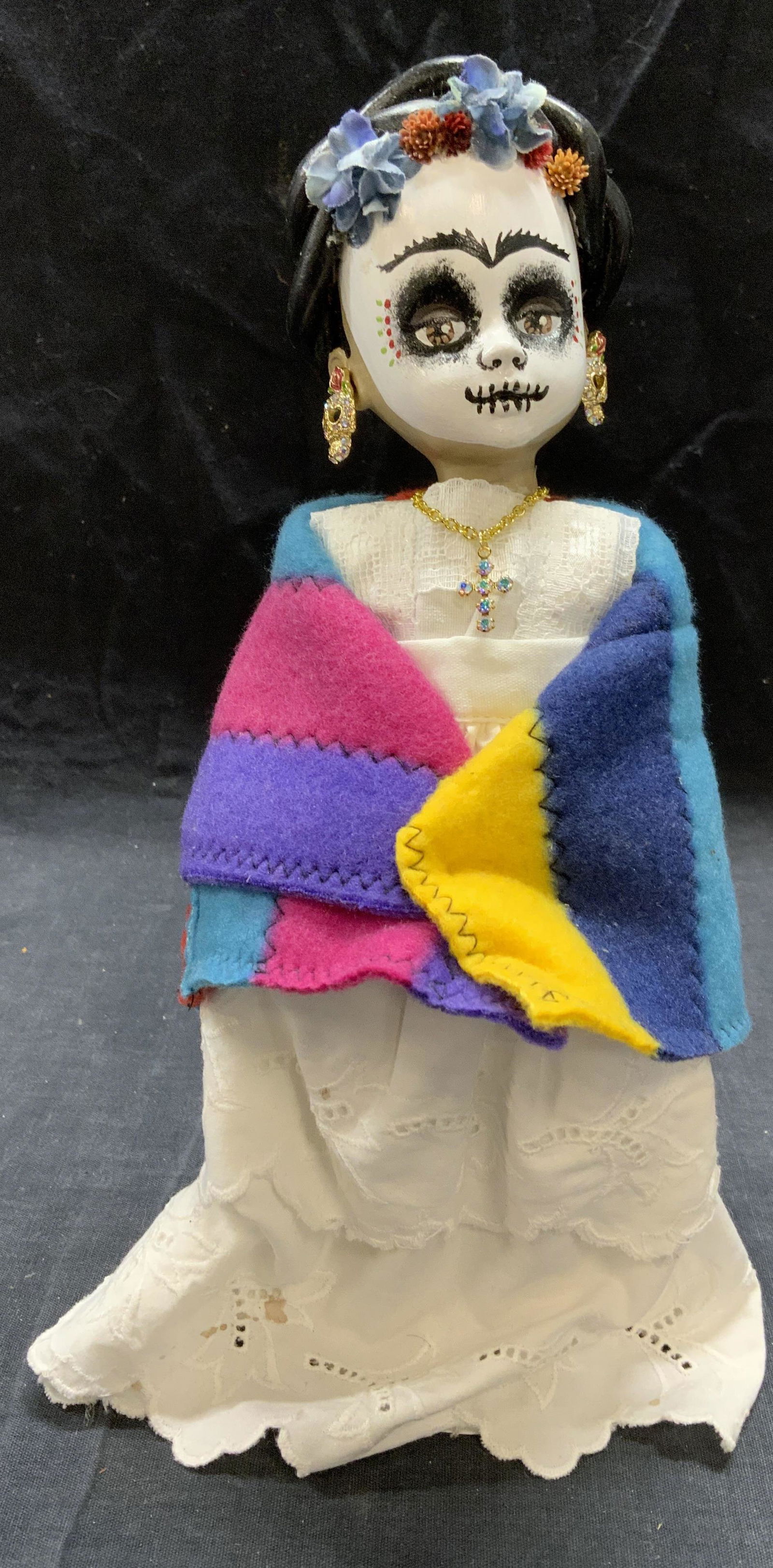 Handcrafted Mexican Skull Display Doll (1 of 6)