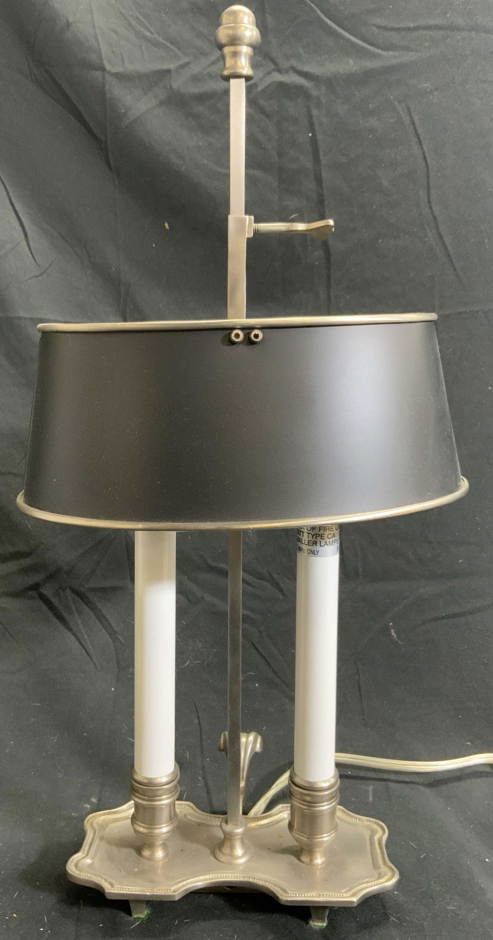 Vintage 2 Arm Metal Toleware Lamp (1 of 8)