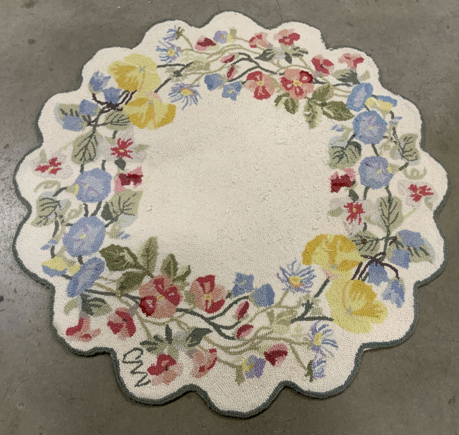 CLAIRE MURRAY 100% Wool Garden Lattice Round Rug (1 of 6)