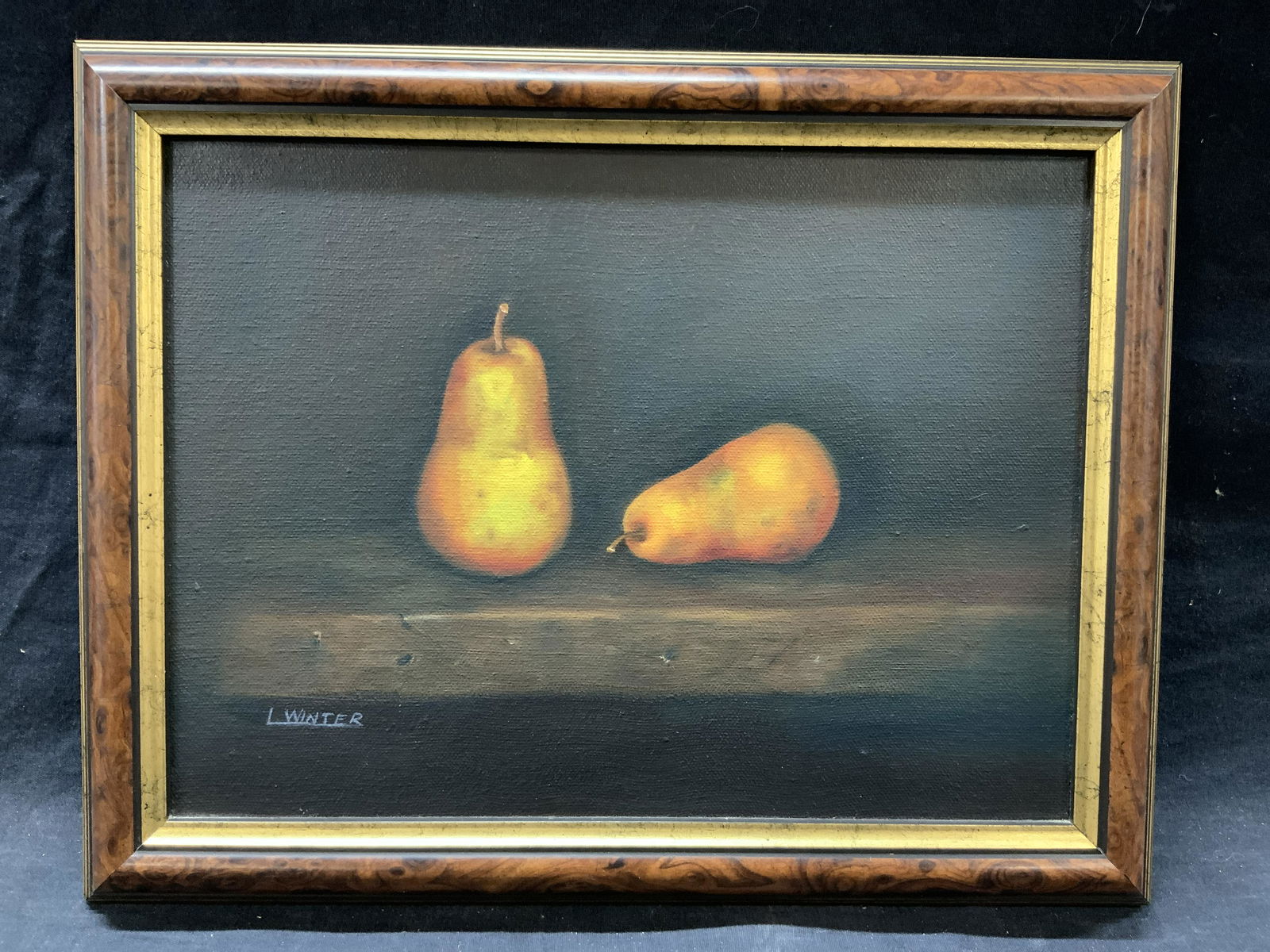 L.Winter Signed Pear Still Life Oil Painting (1 of 8)