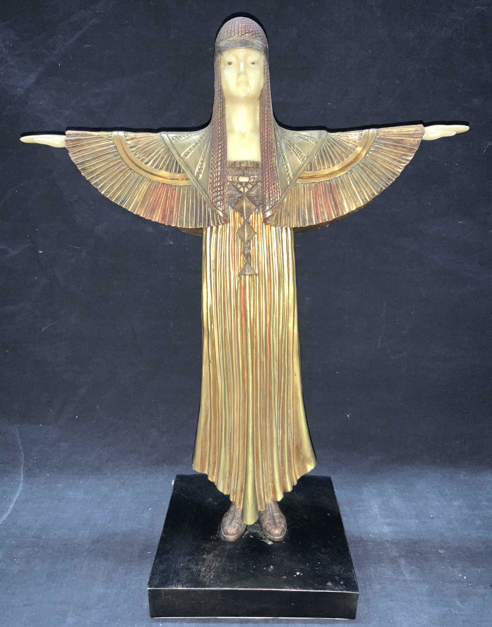 Art Deco Egyptian Goddess Isis Plaster Sculpture (1 of 10)