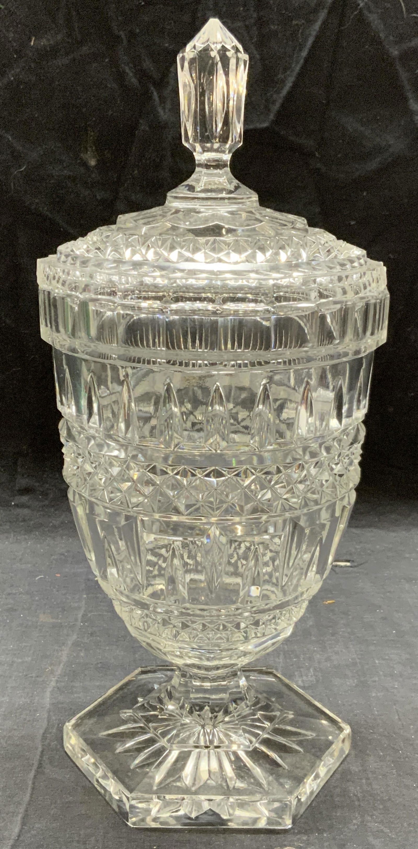 Lidded Cut Crystal Urn (1 of 6)