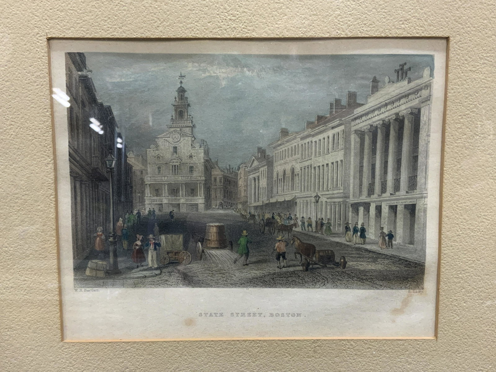 Attr WH BARTLETT State Street, Boston Engraving (1 of 6)