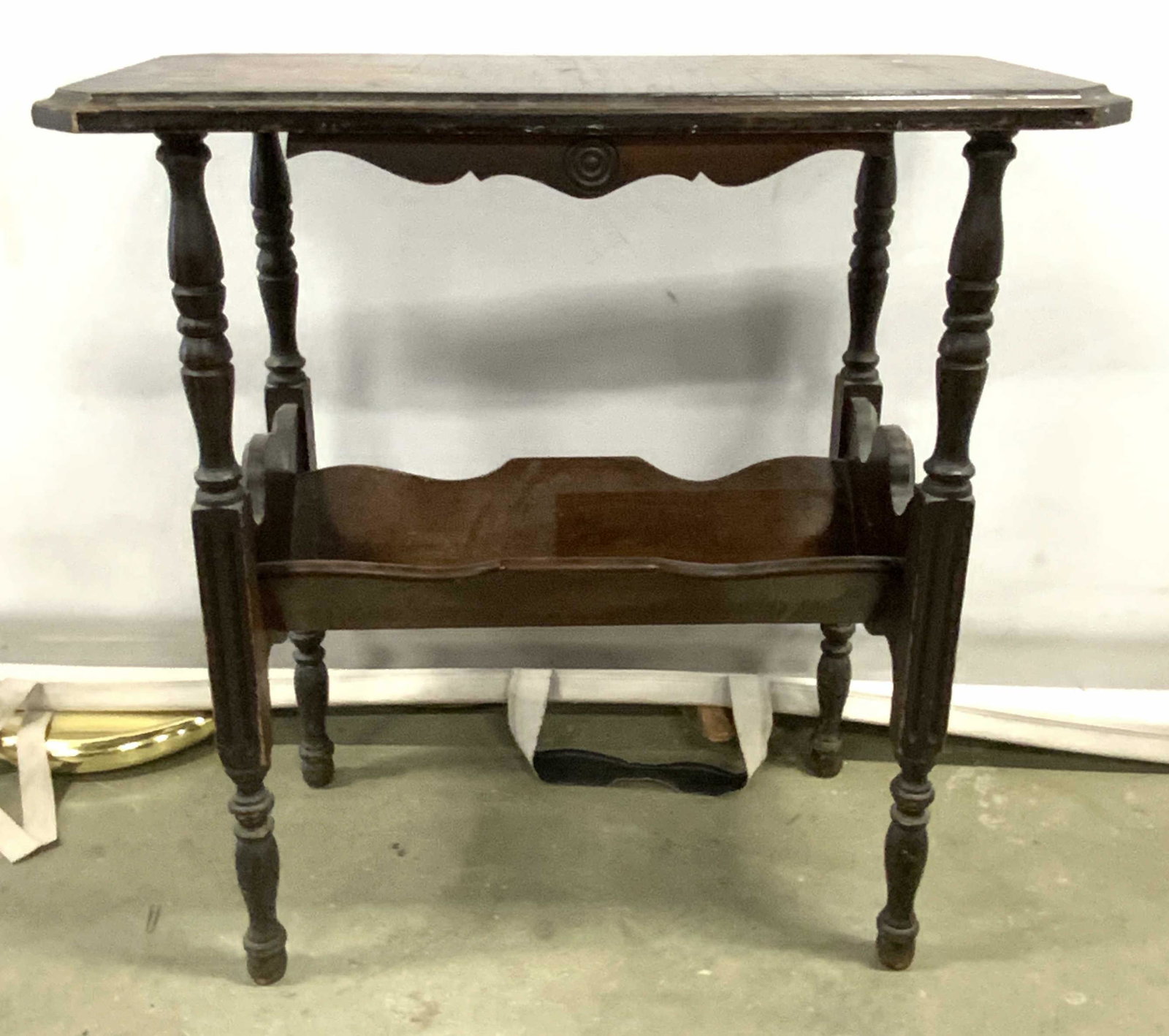 Vintage Carved Wooden Side Table (1 of 11)
