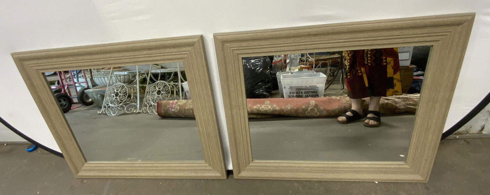 Pair Wood Framed Mirrors (1 of 10)