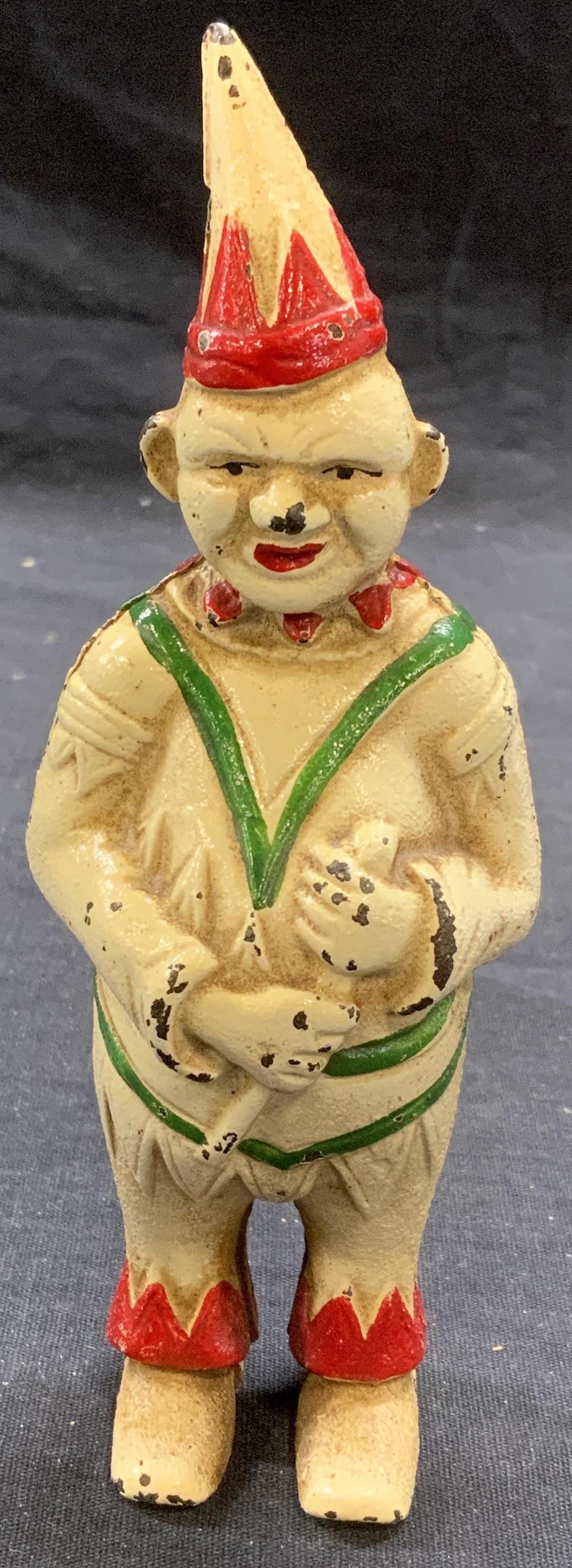 Vintage Iron Circus Clown Figural Coin Bank (1 of 6)