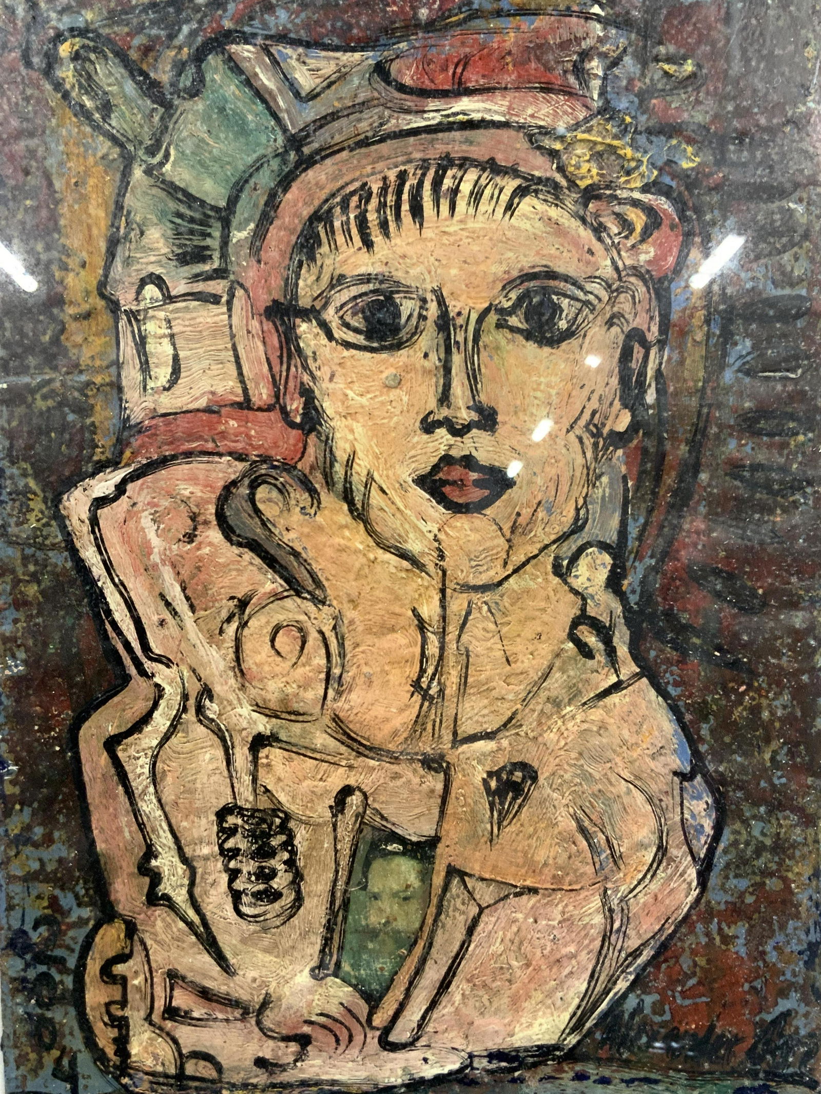 ALEXANDER GORE Signed Oil On Paper Portrait (1 of 12)