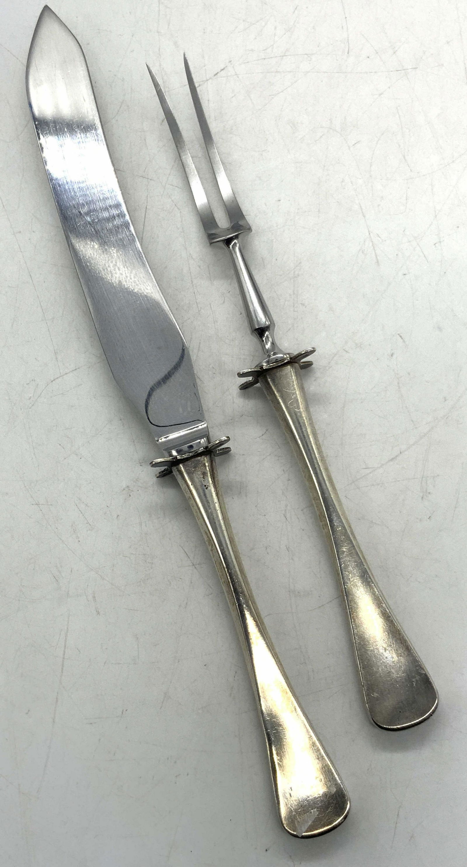 2 Vintage Sterling SORENSEN Meat Carving Set (1 of 8)