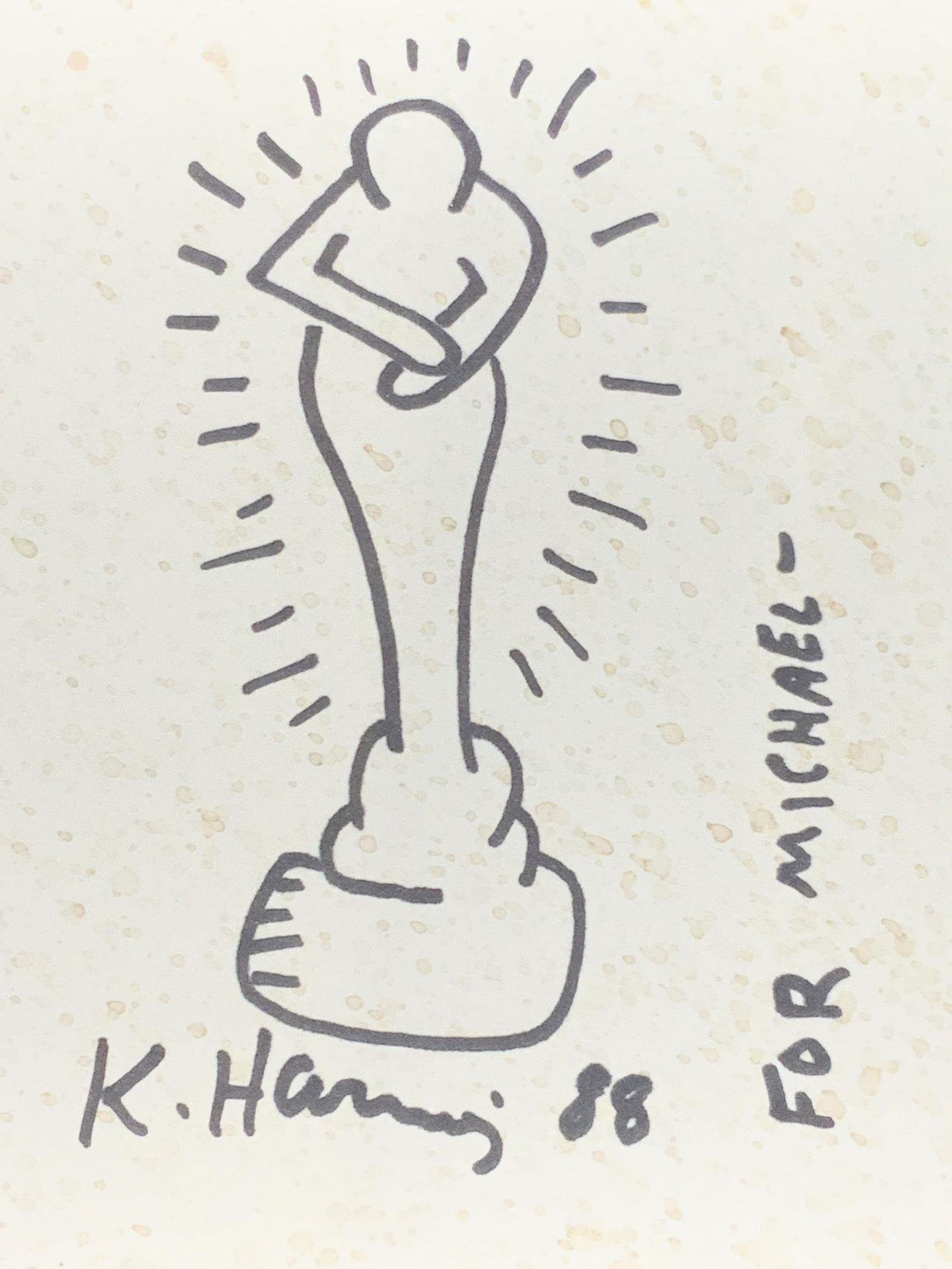 ATTR K.Haring Signed Graffiti Post Card (1 of 7)