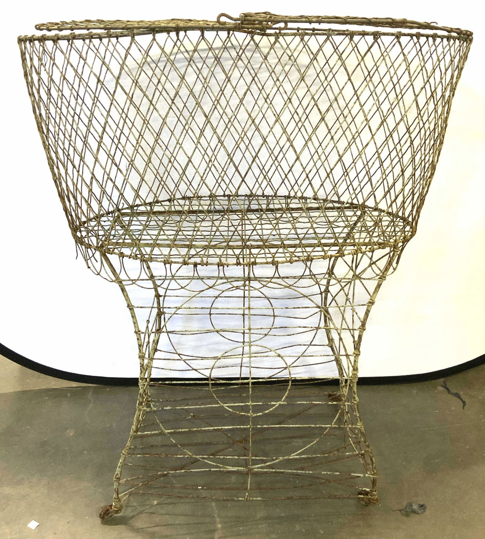 Antique Metal Sponge Store Display on Casters 3.4ft (1 of 8)