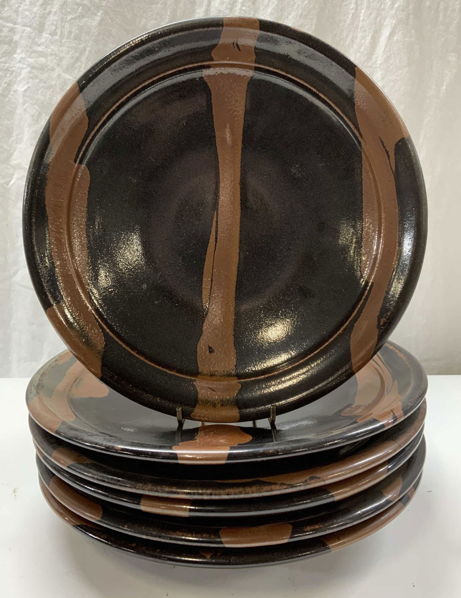 Set 6 Black & Brown Ceramic Dishes (1 of 6)