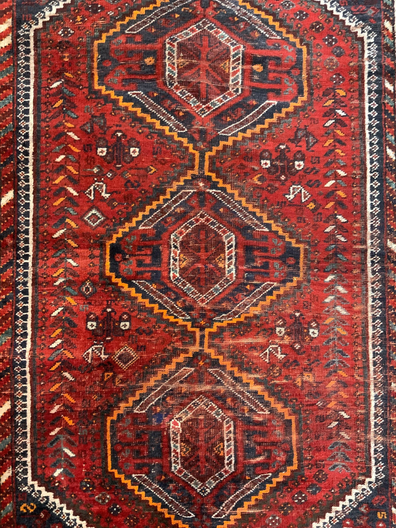 HAMADAN Vintage Handmade Wool Rug (1 of 8)