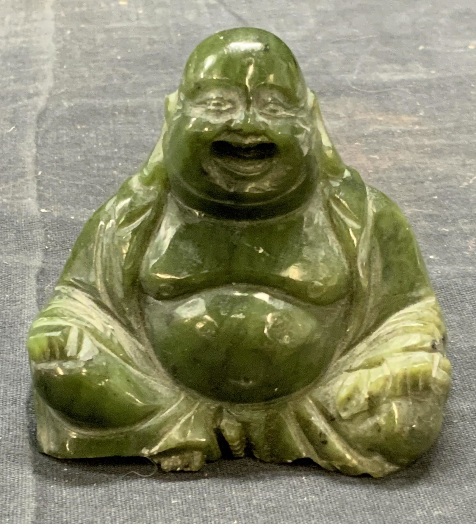 Carved Jade Gemstone Buddha Figural (1 of 6)