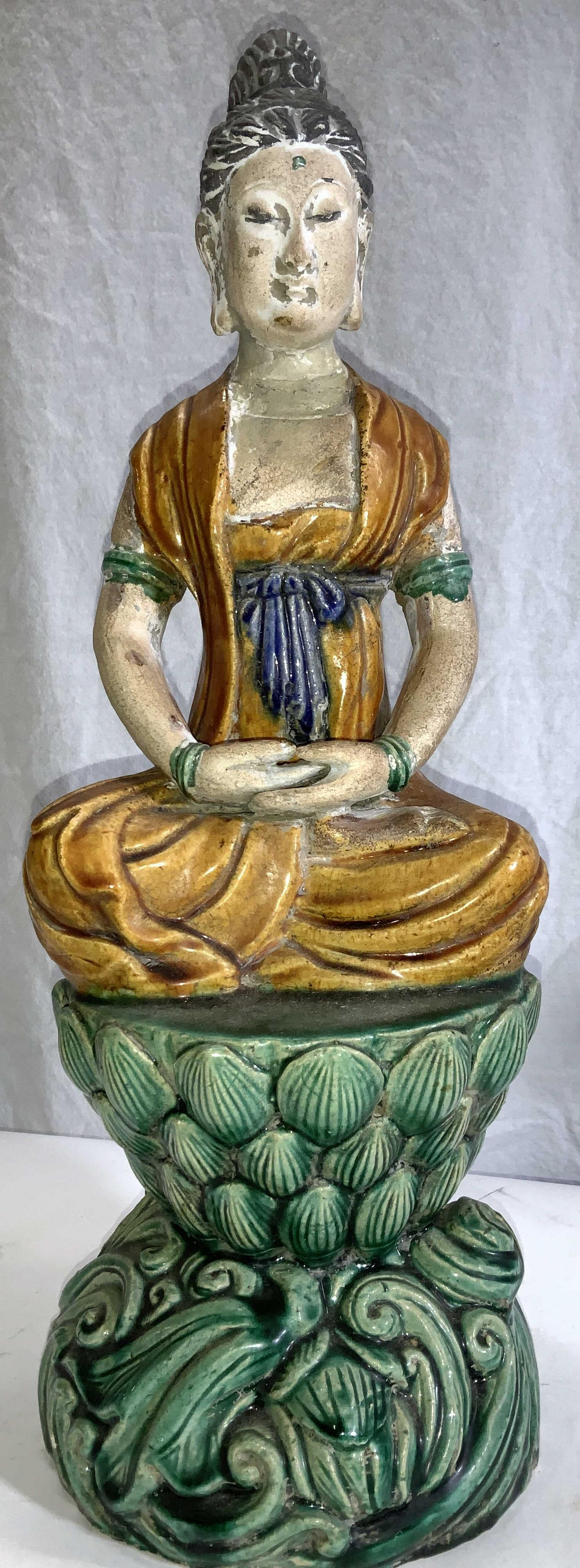 Guanyin Hand Painted Ceramic Statue, Hong Kong (1 of 8)