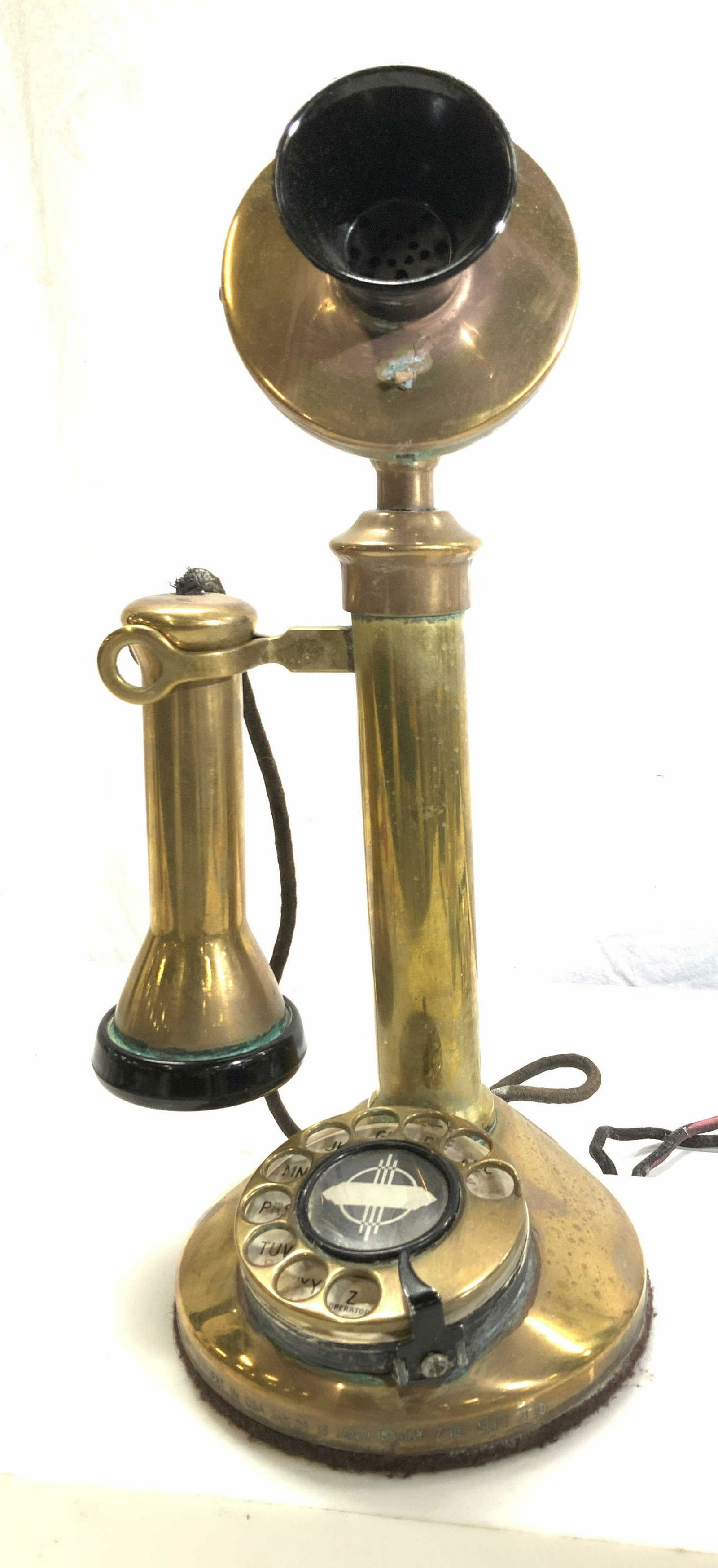 Antique Brass Candlestick Telephone USA 1915 (1 of 9)