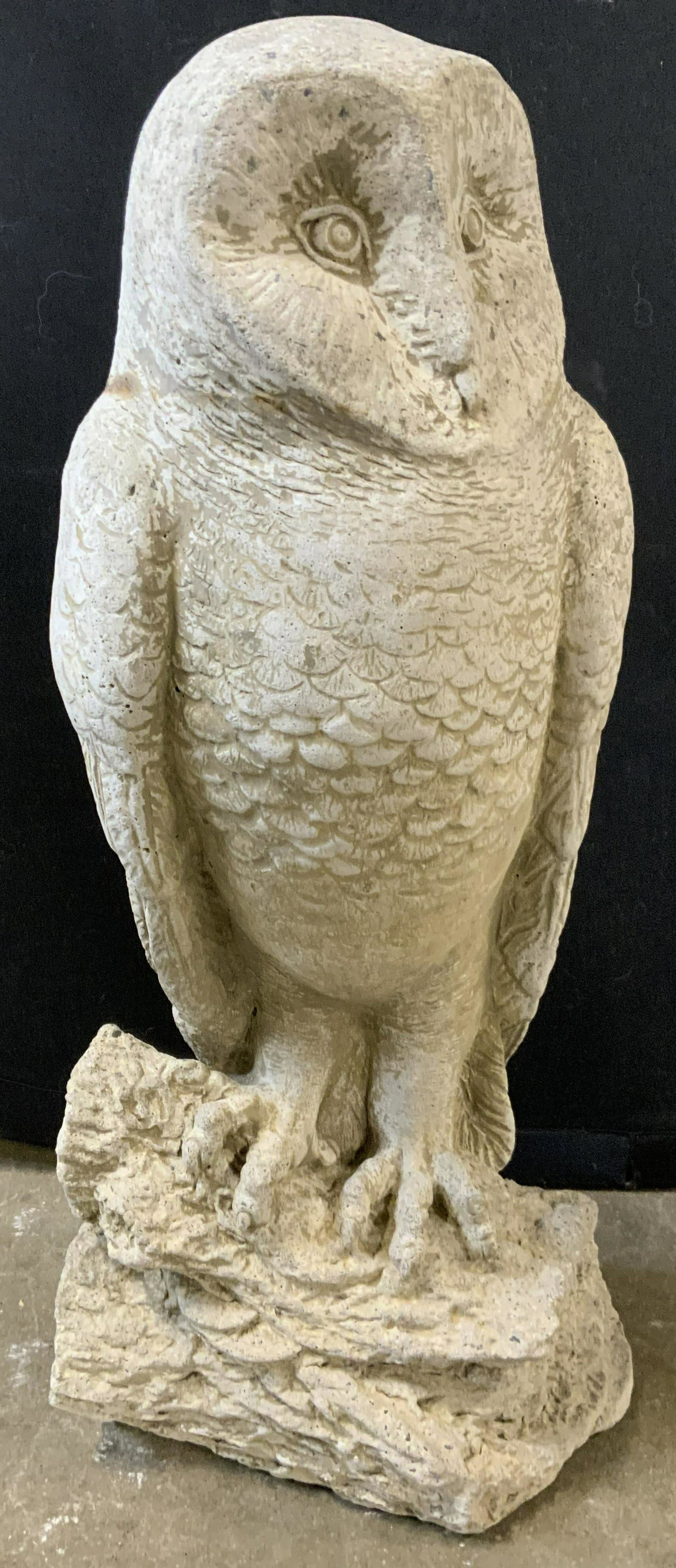 NINA STUDIOS QUAKER OWL Cement Garden Statuary (1 of 7)