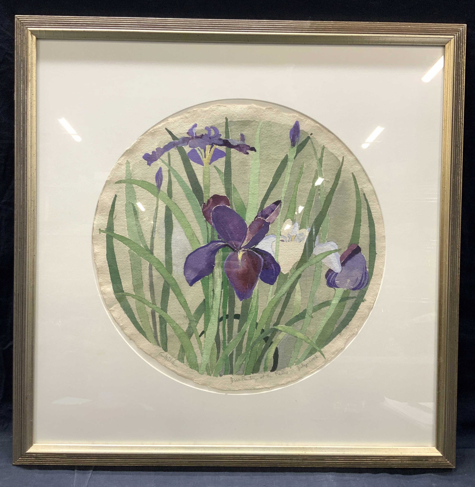 G.MILEK SIGNED Floral Gouache Painting (1 of 10)