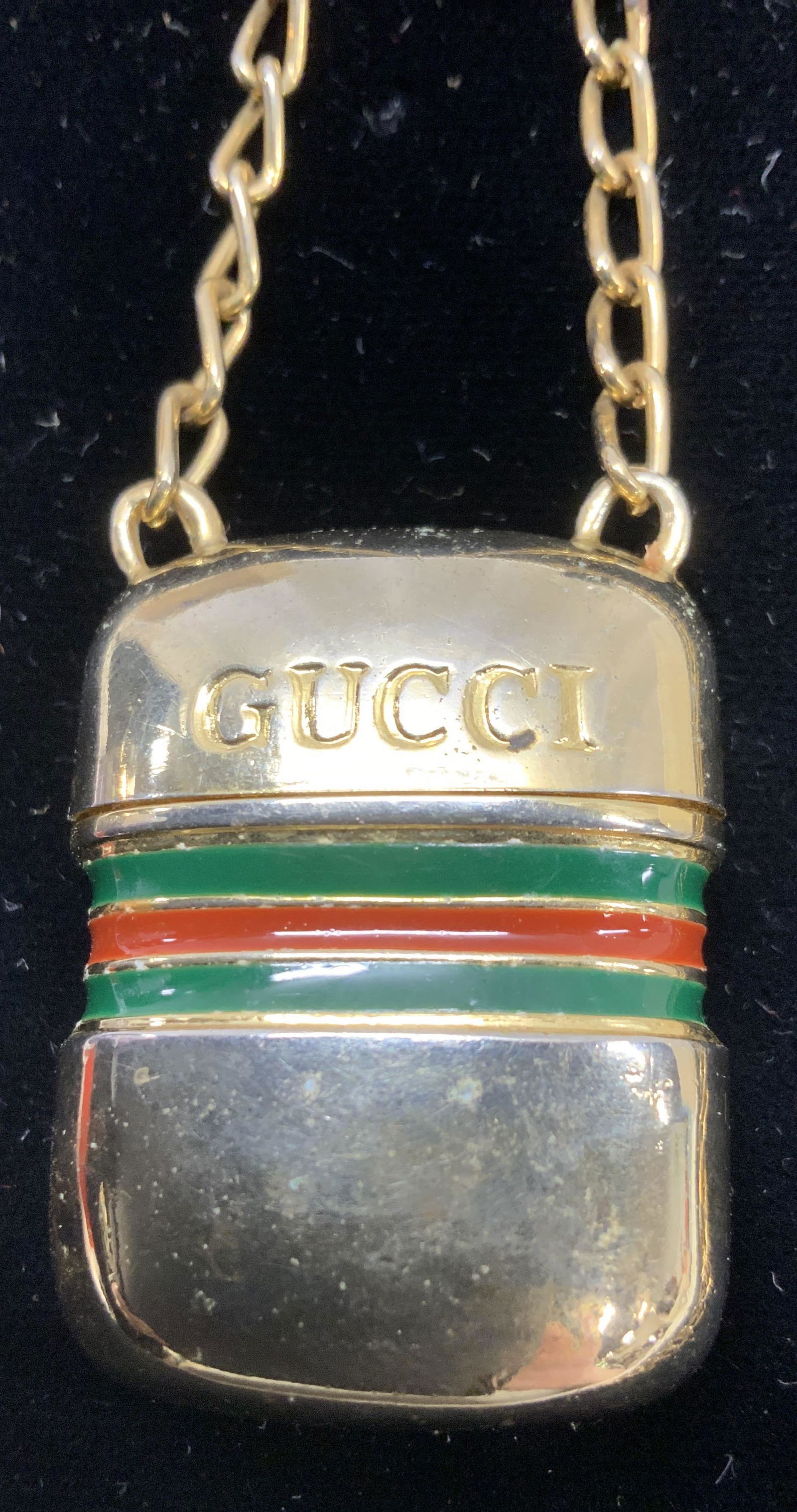 GUCCI Pill Box Pendant Chain Necklace, Italy (1 of 7)
